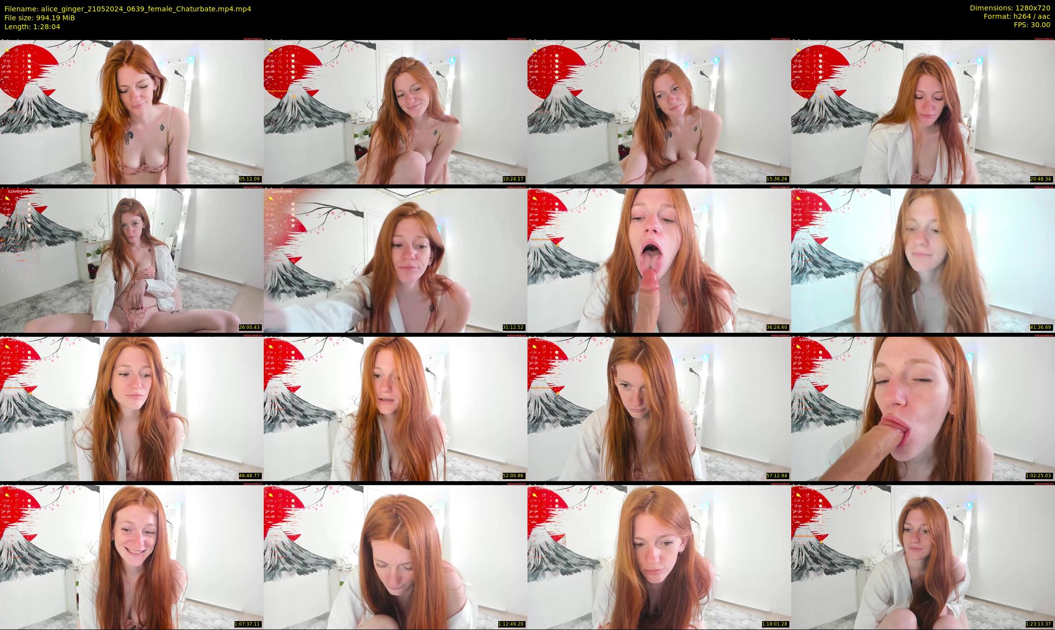 alice_ginger — 89 minute Chaturbate female cam show recording, 720p, May 21, 2024