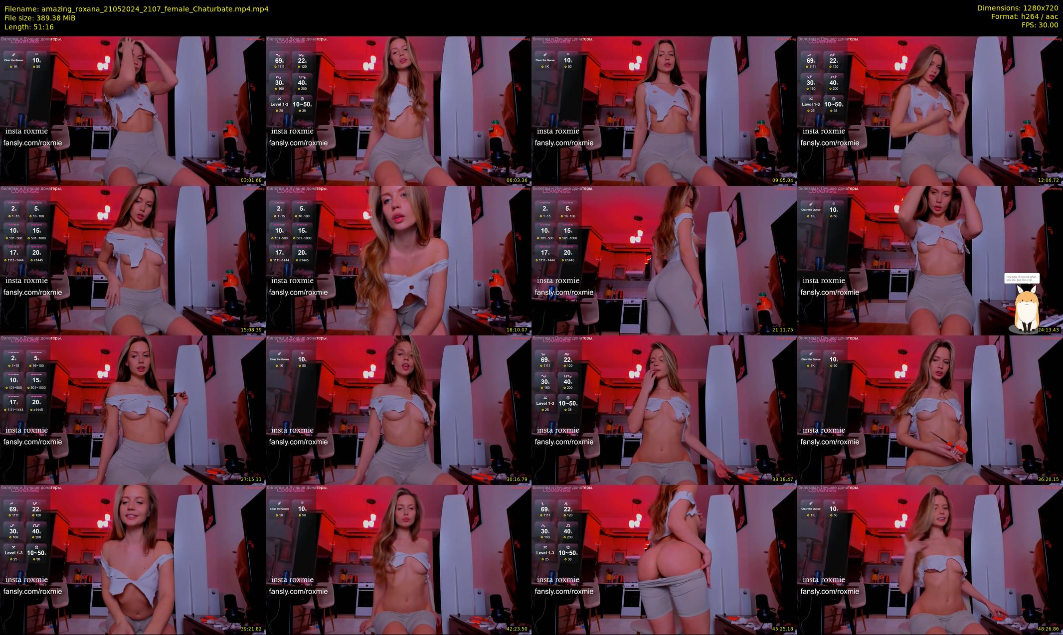 amazing_roxana — 52 minute Chaturbate female cam show recording, 720p, May 21, 2024