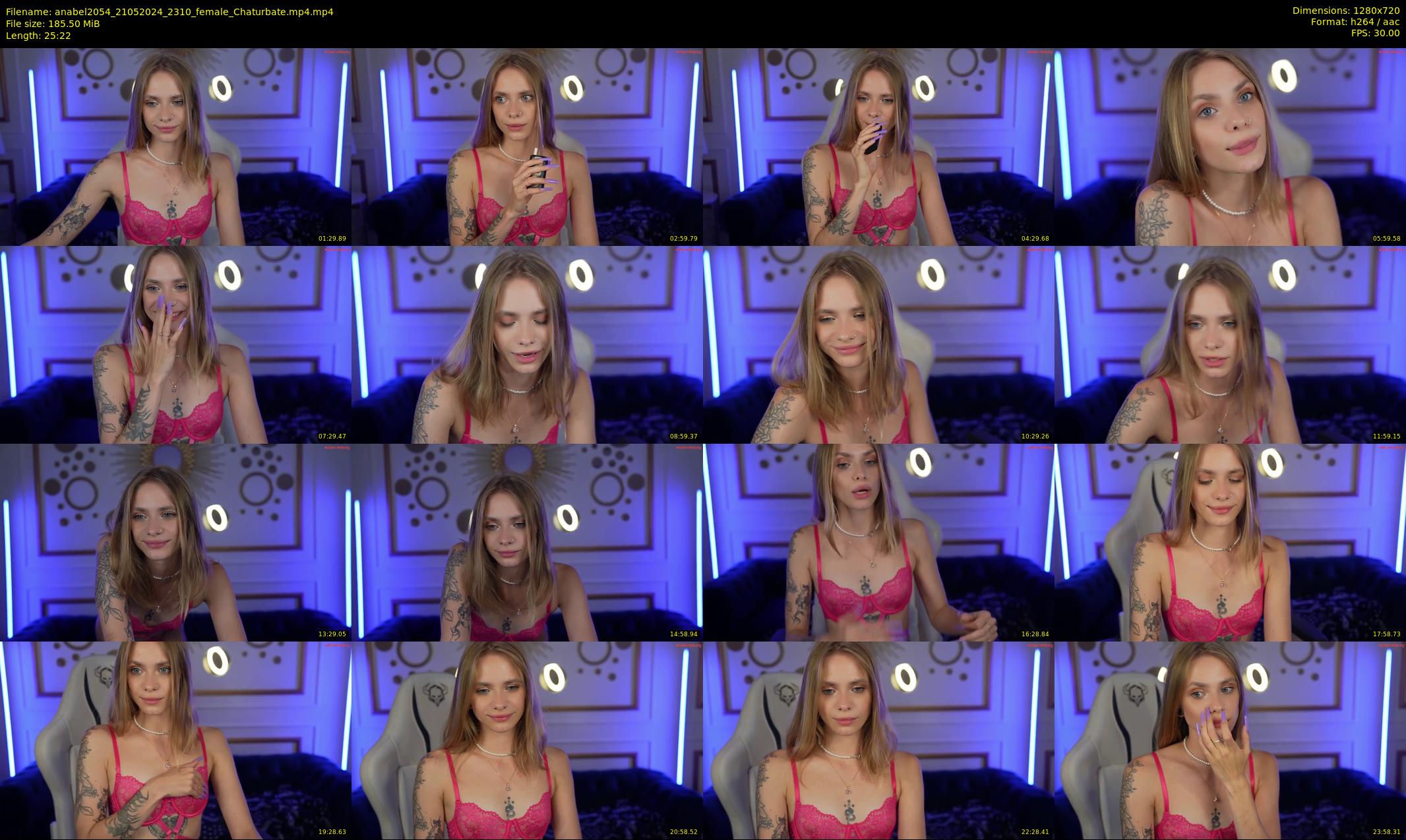 anabel2054 — 26 minute Chaturbate female cam show recording, 720p, May 21, 2024
