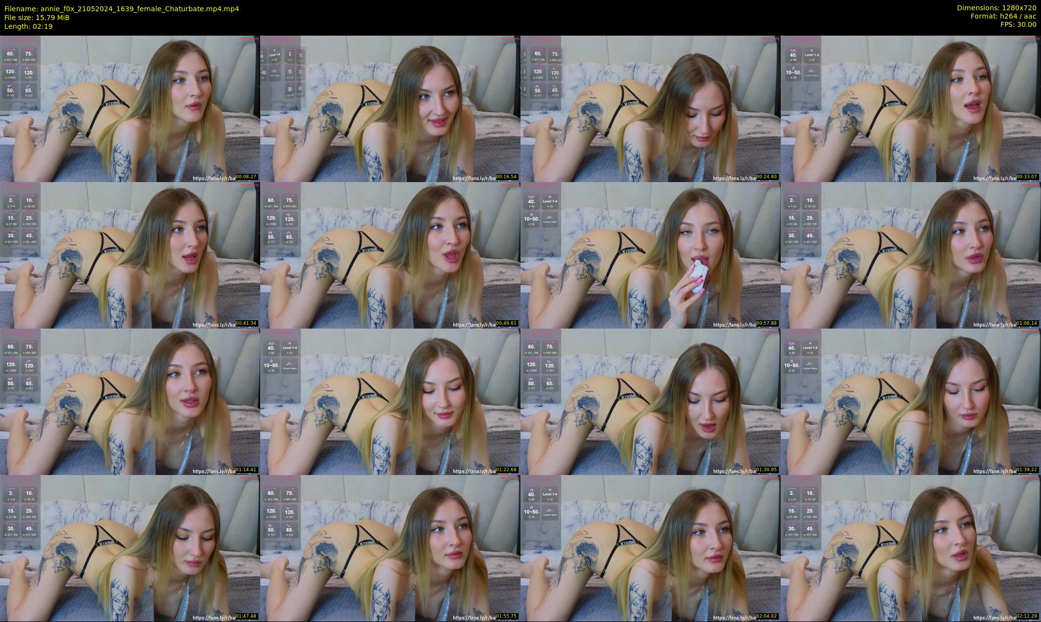 annie_f0x — 3 minute Chaturbate female cam show recording, 720p, May 21, 2024