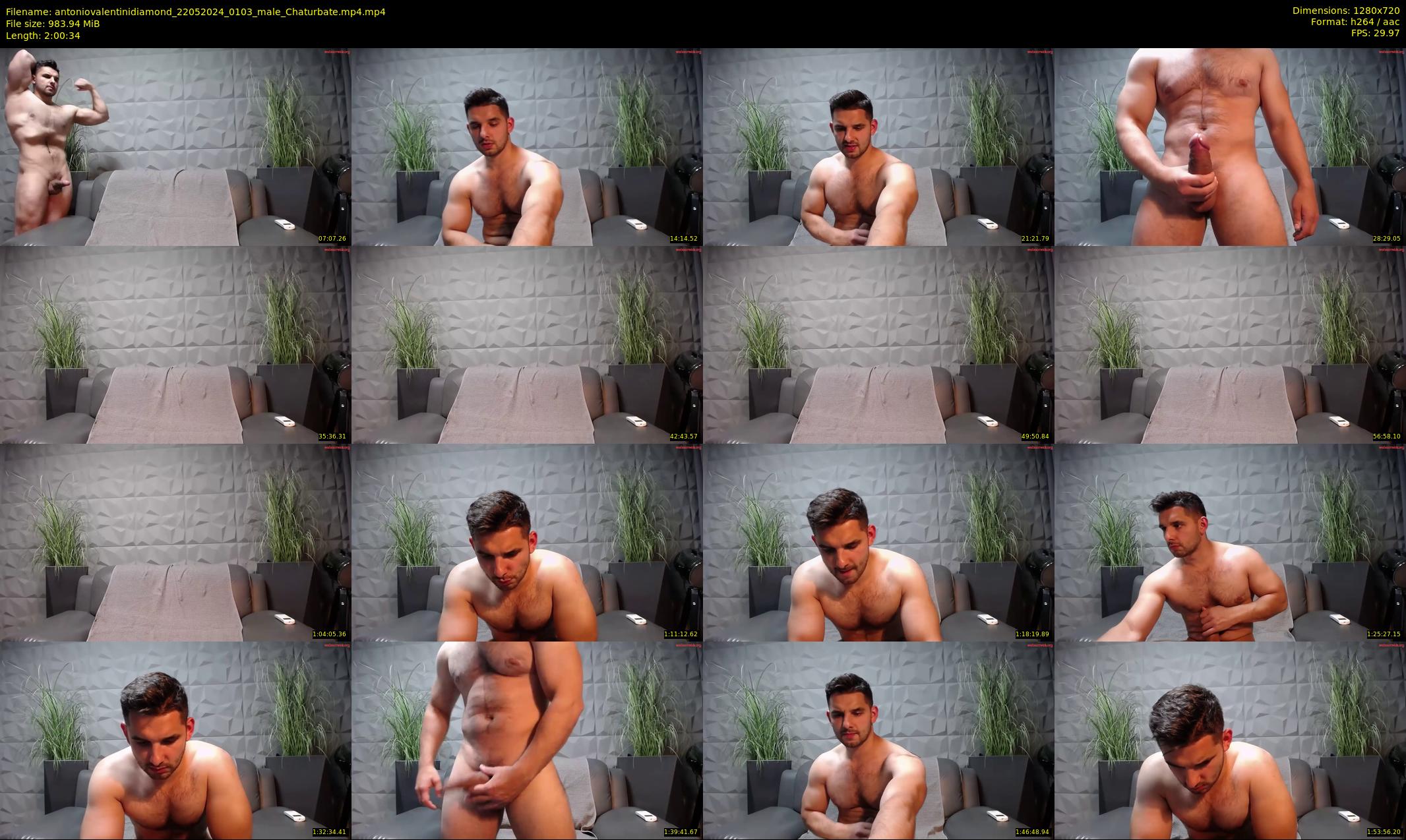 antoniovalentinidiamond — 121 minute Chaturbate male cam show recording, 720p, May 22, 2024