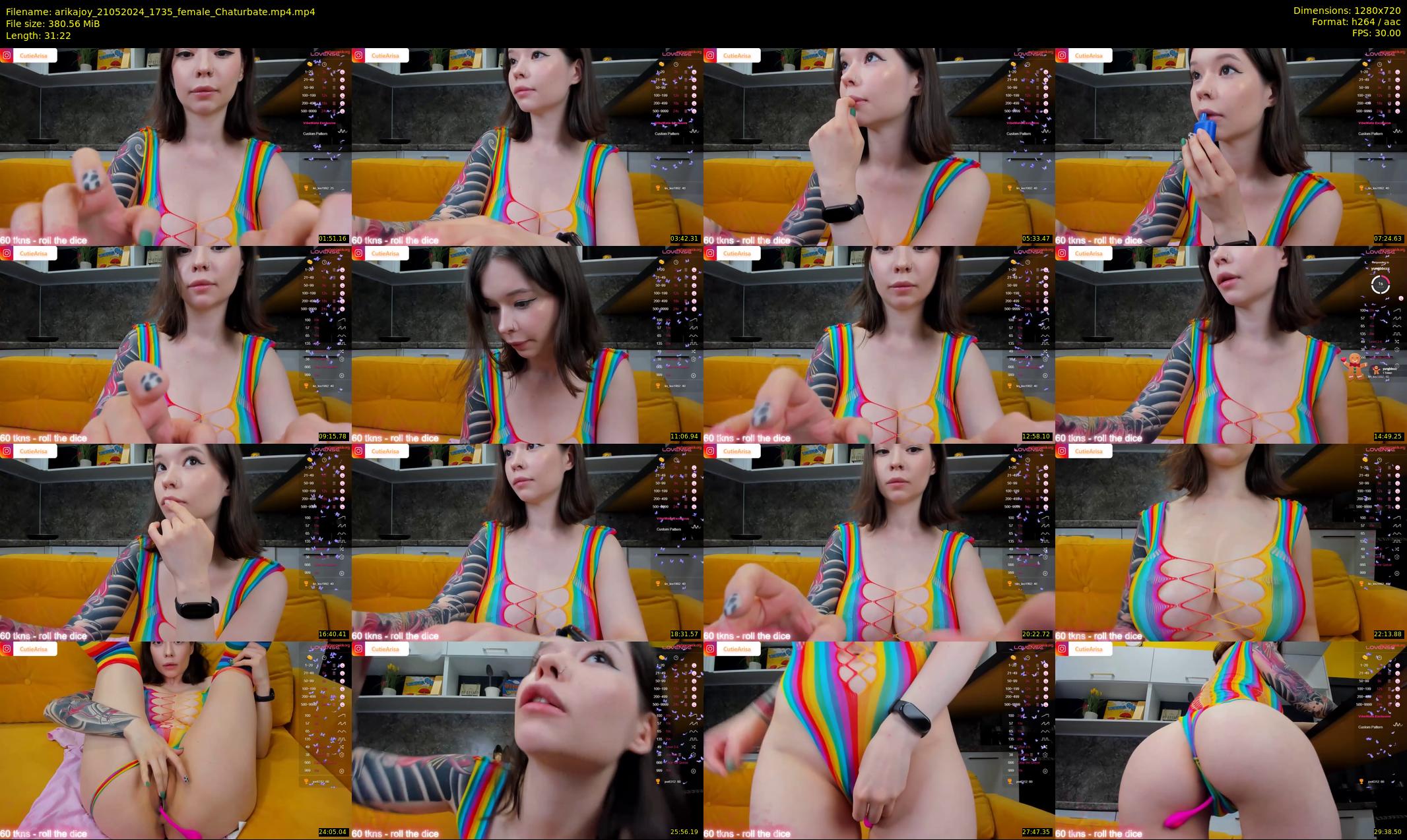 arikajoy — 32 minute Chaturbate female cam show recording, 720p, May 21, 2024
