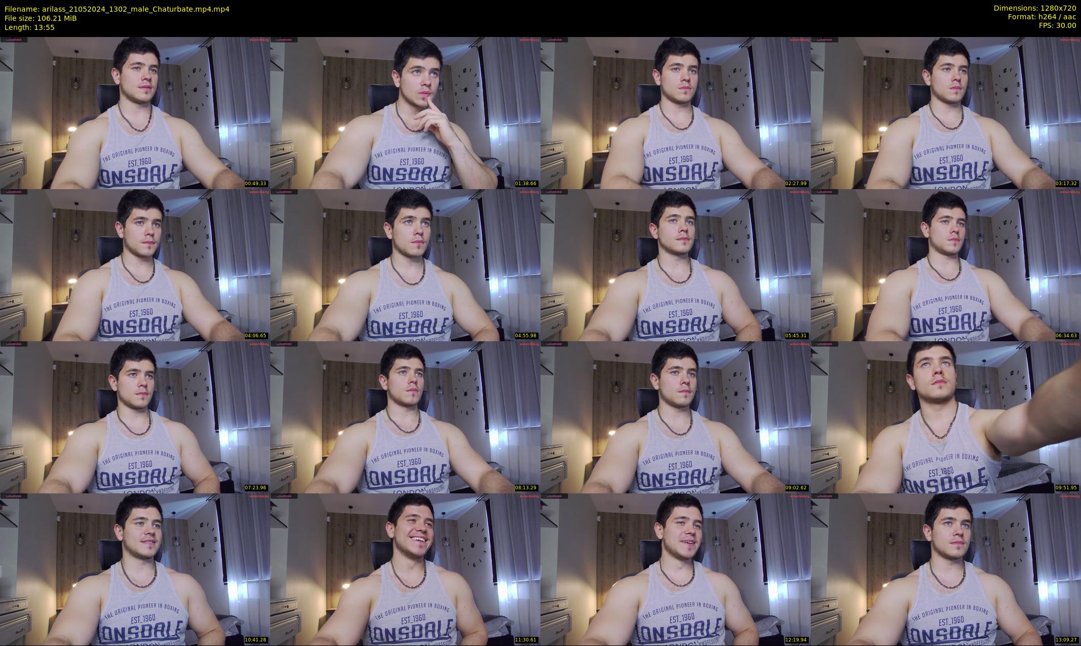 arilass — 14 minute Chaturbate male cam show recording, 720p, May 21, 2024