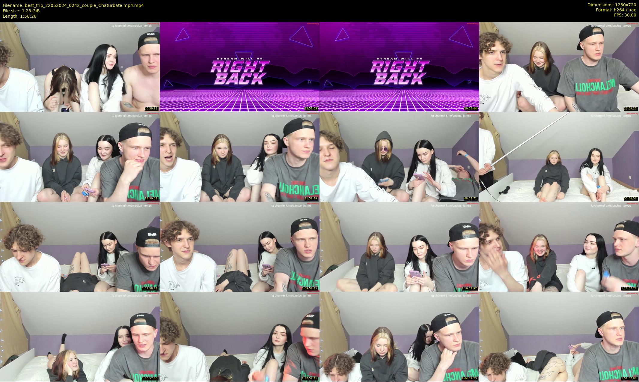 best_trip — 119 minute Chaturbate couple cam show recording, 720p, May 22, 2024