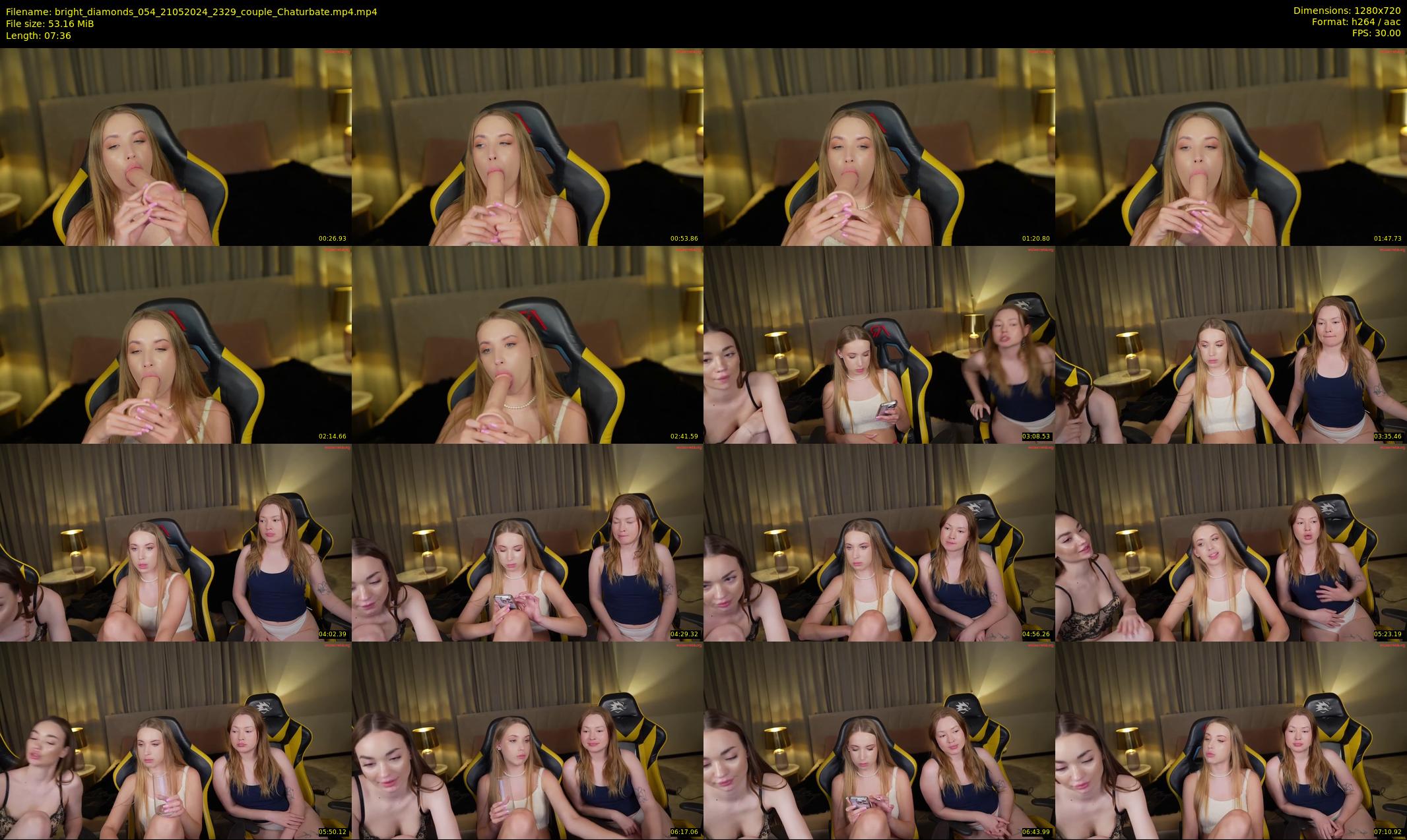 bright_diamonds_054 — 8 minute Chaturbate couple cam show recording, 720p, May 21, 2024