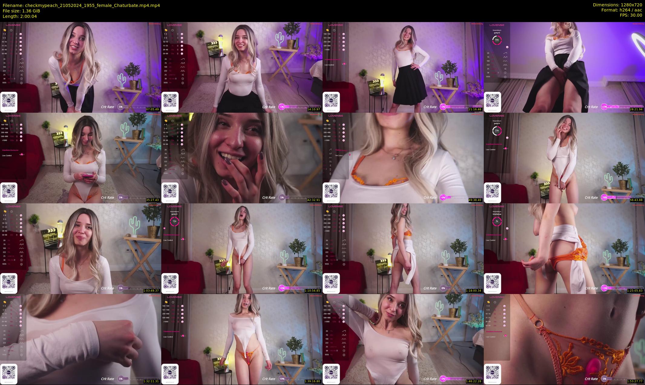 checkmypeach — 121 minute Chaturbate female cam show recording, 720p, May 21, 2024