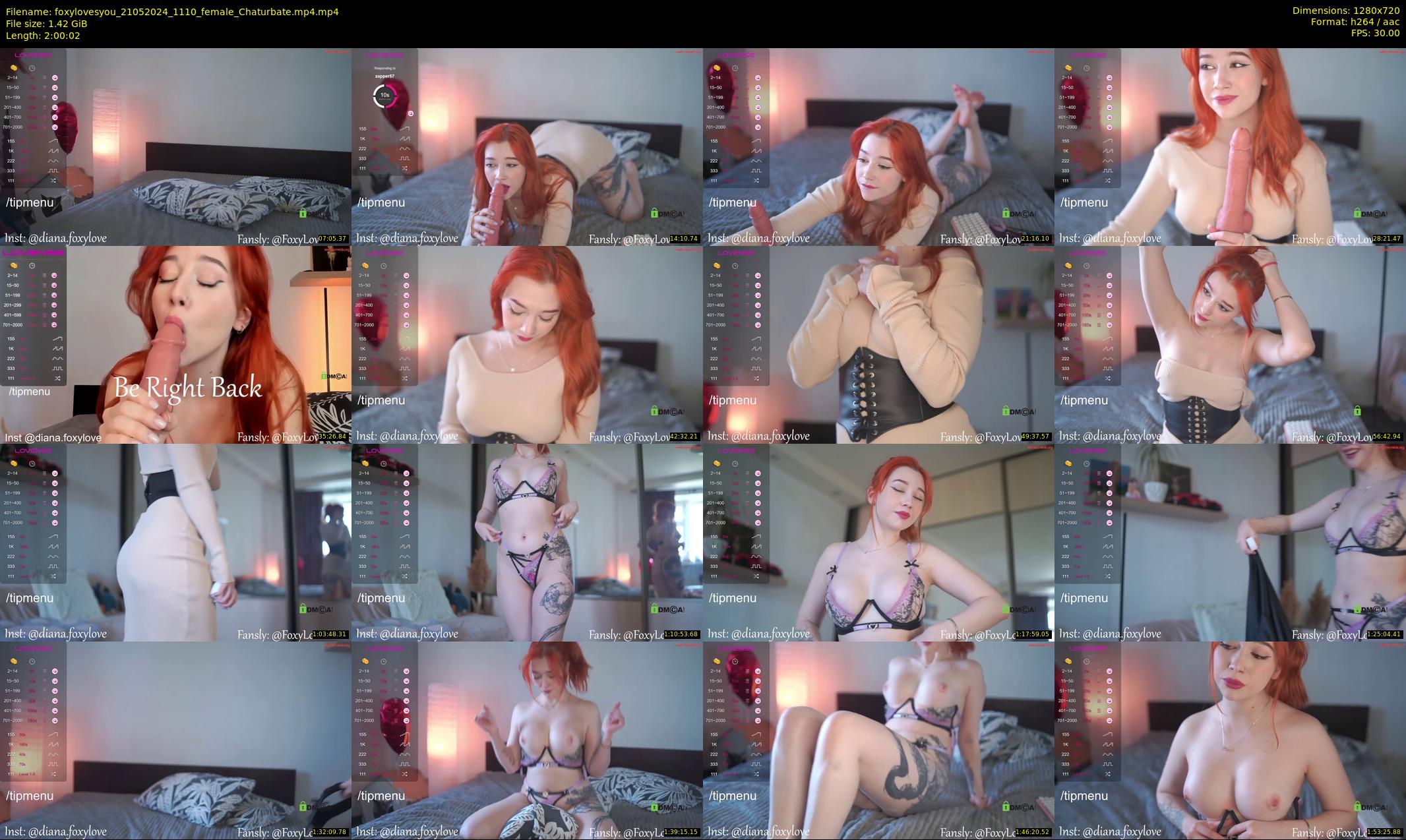 foxylovesyou — 121 minute Chaturbate female cam show recording, 720p, May 21, 2024