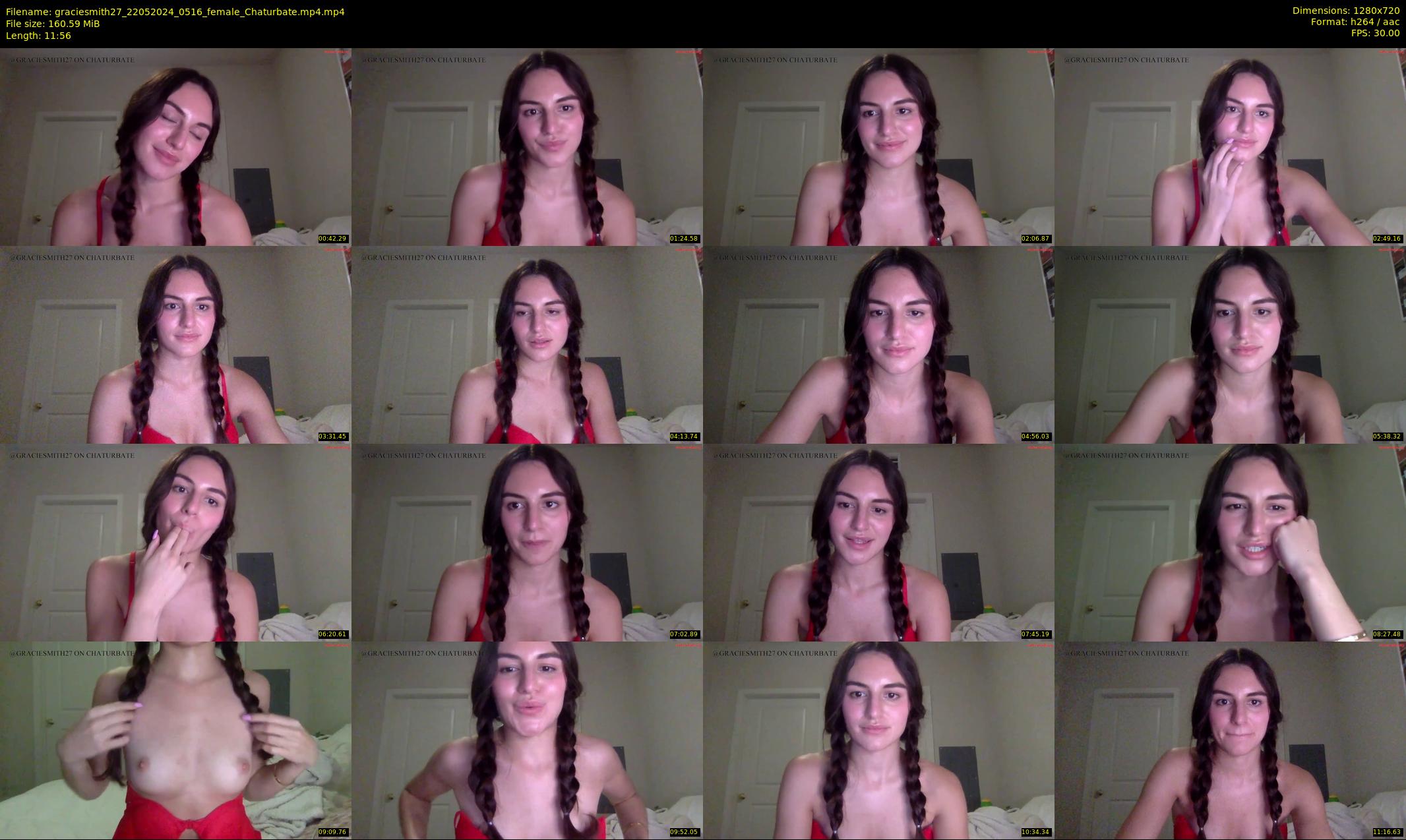 graciesmith27 — 12 minute Chaturbate female cam show recording, 720p, May 22, 2024