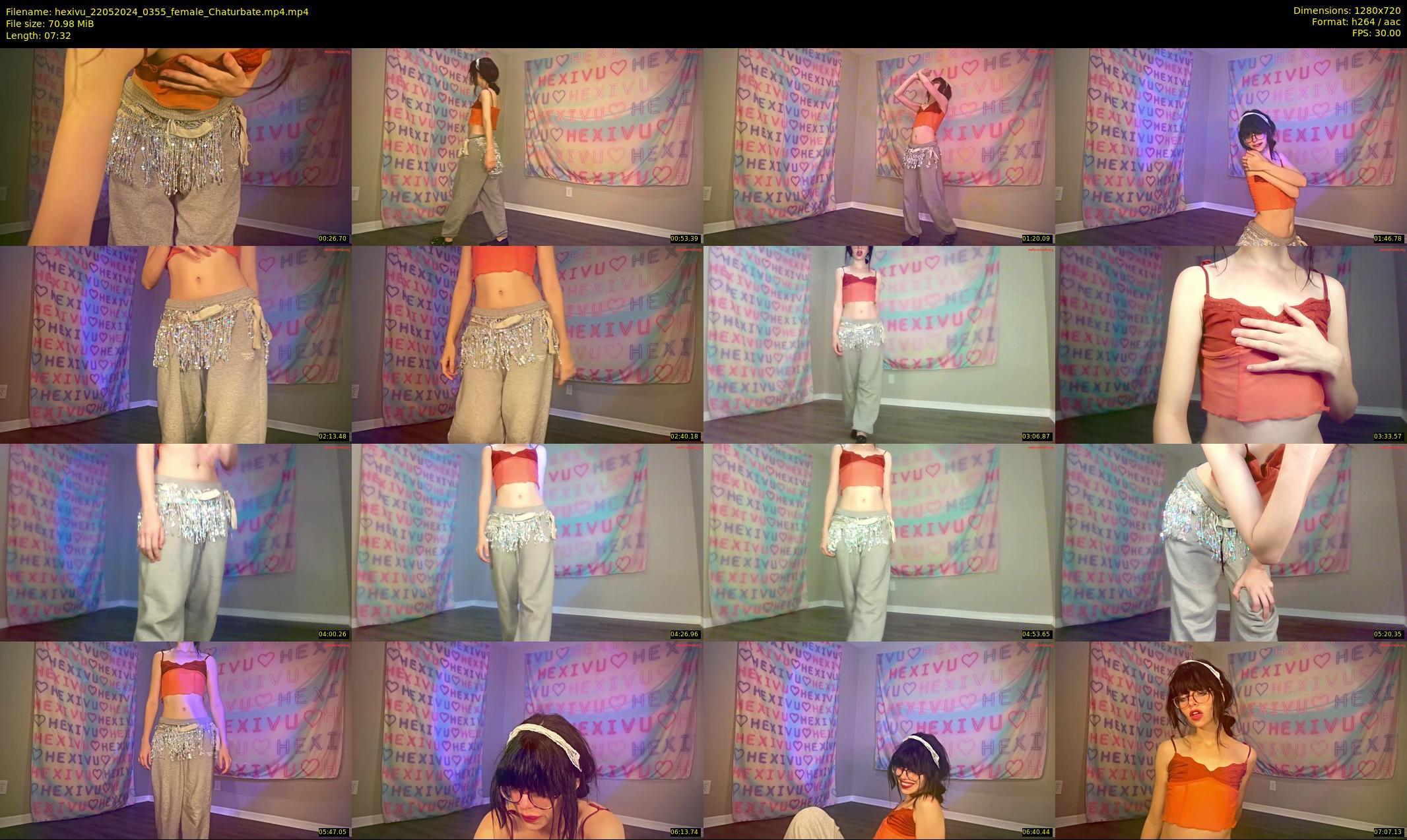 hexivu — 8 minute Chaturbate female cam show recording, 720p, May 22, 2024