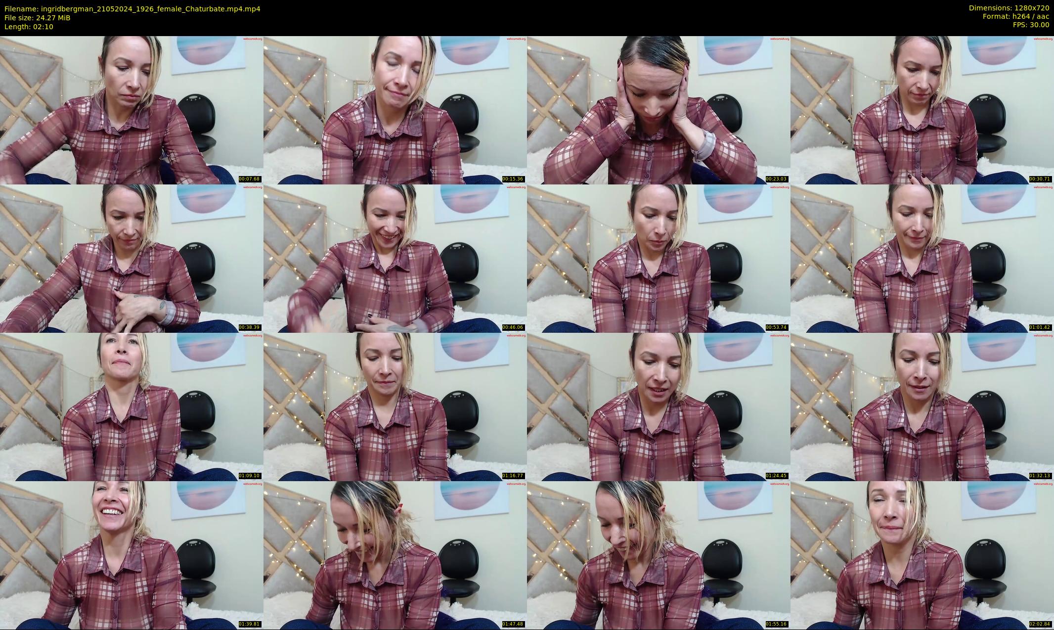 ingridbergman — 3 minute Chaturbate female cam show recording, 720p, May 21, 2024