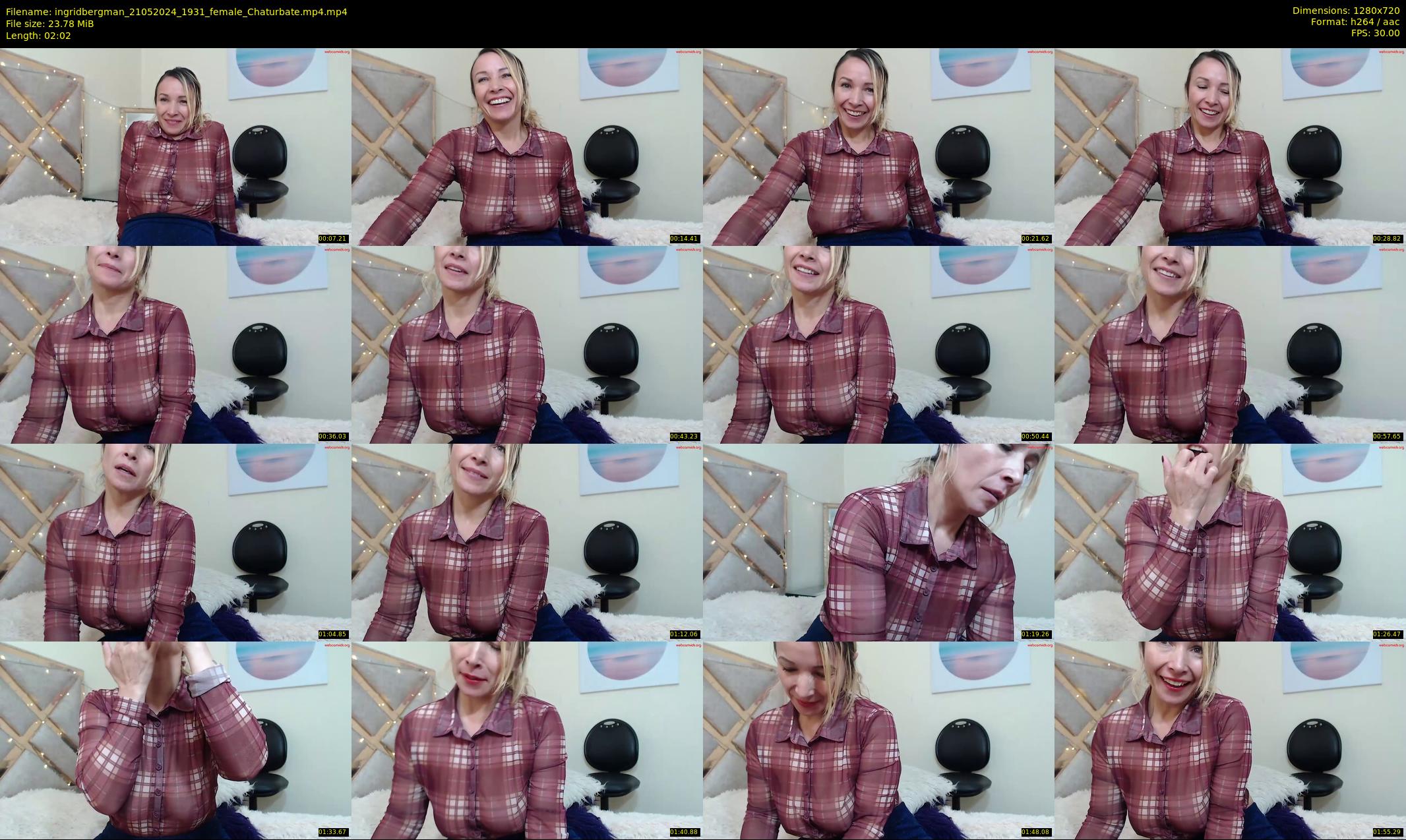 ingridbergman — 3 minute Chaturbate female cam show recording, 720p, May 21, 2024
