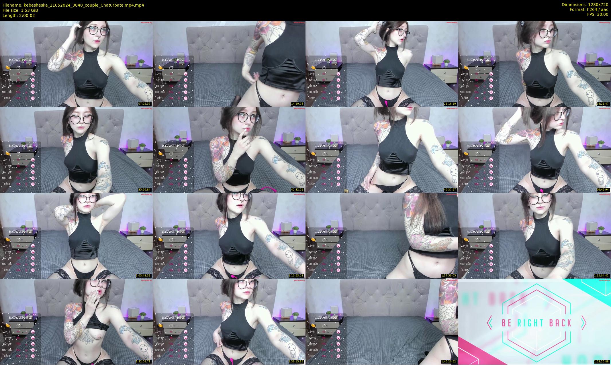 kebesheska — 121 minute Chaturbate couple cam show recording, 720p, May 21, 2024
