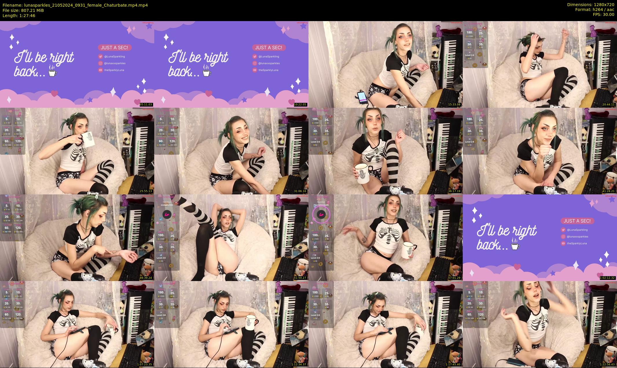 lunasparkles — 88 minute Chaturbate female cam show recording, 720p, May 21, 2024