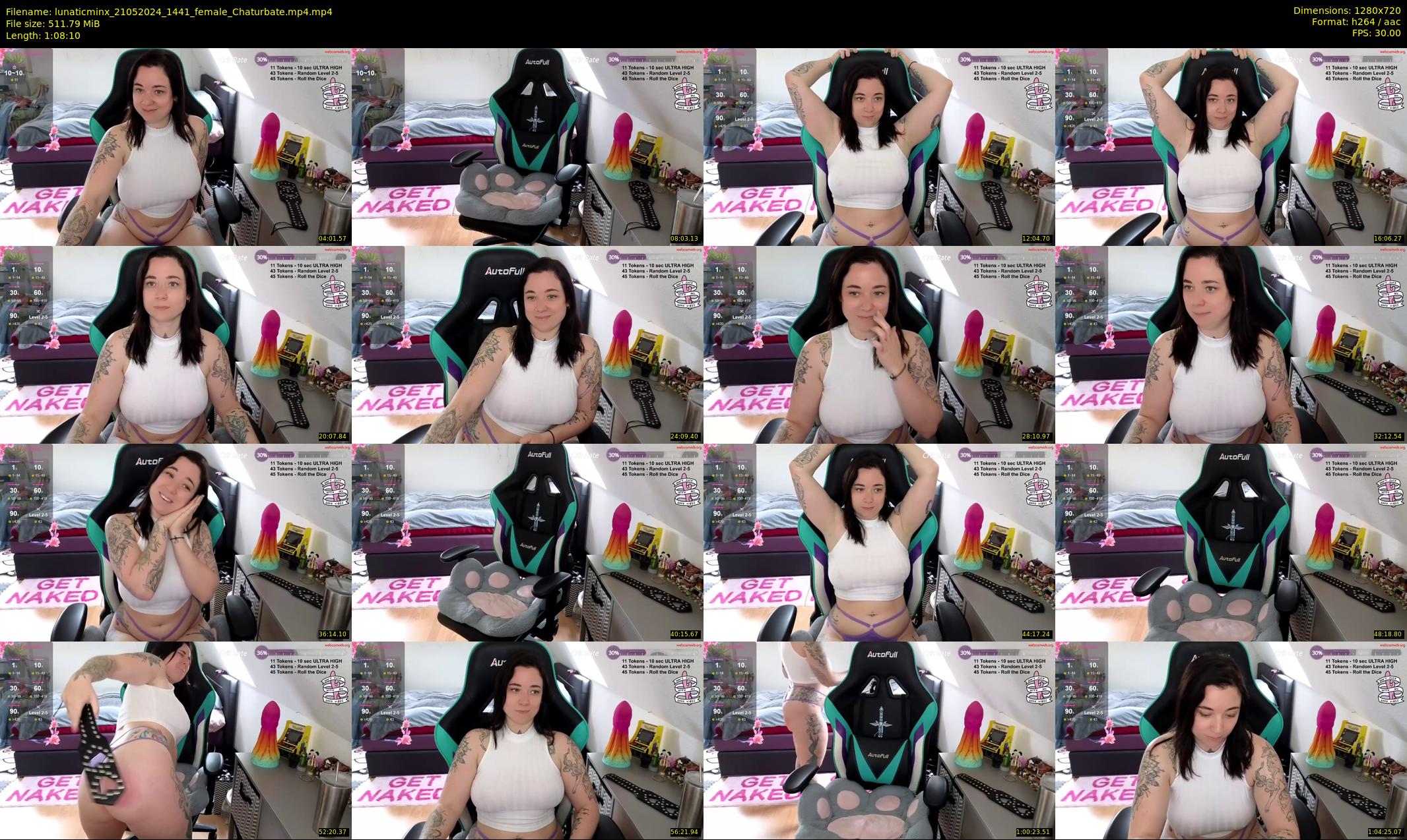 lunaticminx — 69 minute Chaturbate female cam show recording, 720p, May 21, 2024