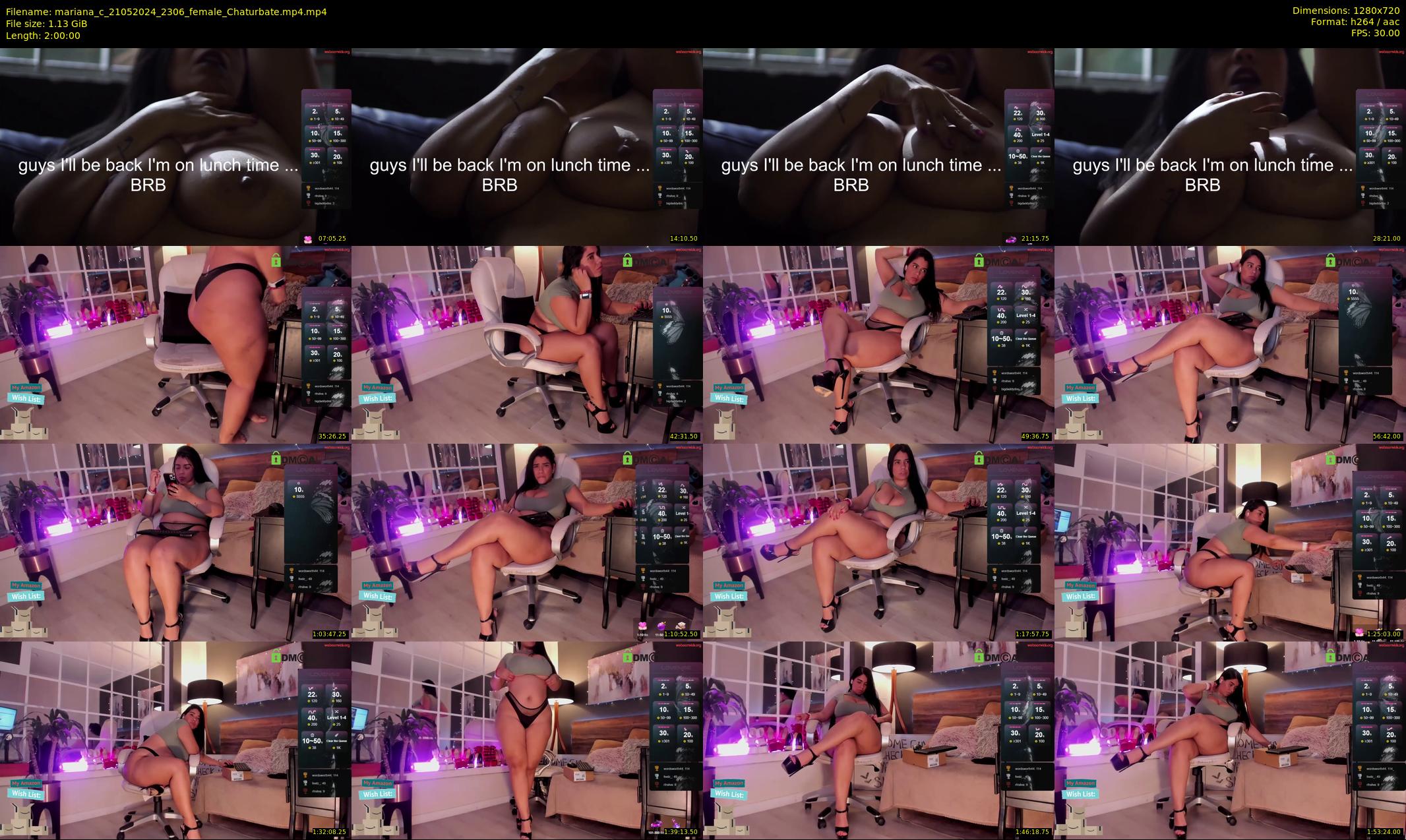 mariana_c — 120 minute Chaturbate female cam show recording, 720p, May 21, 2024