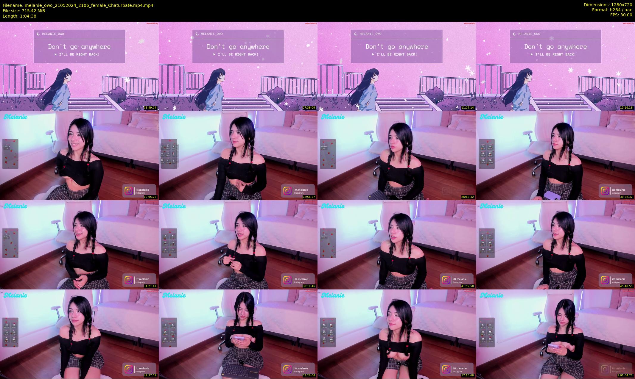 melanie_owo — 65 minute Chaturbate female cam show recording, 720p, May 21, 2024
