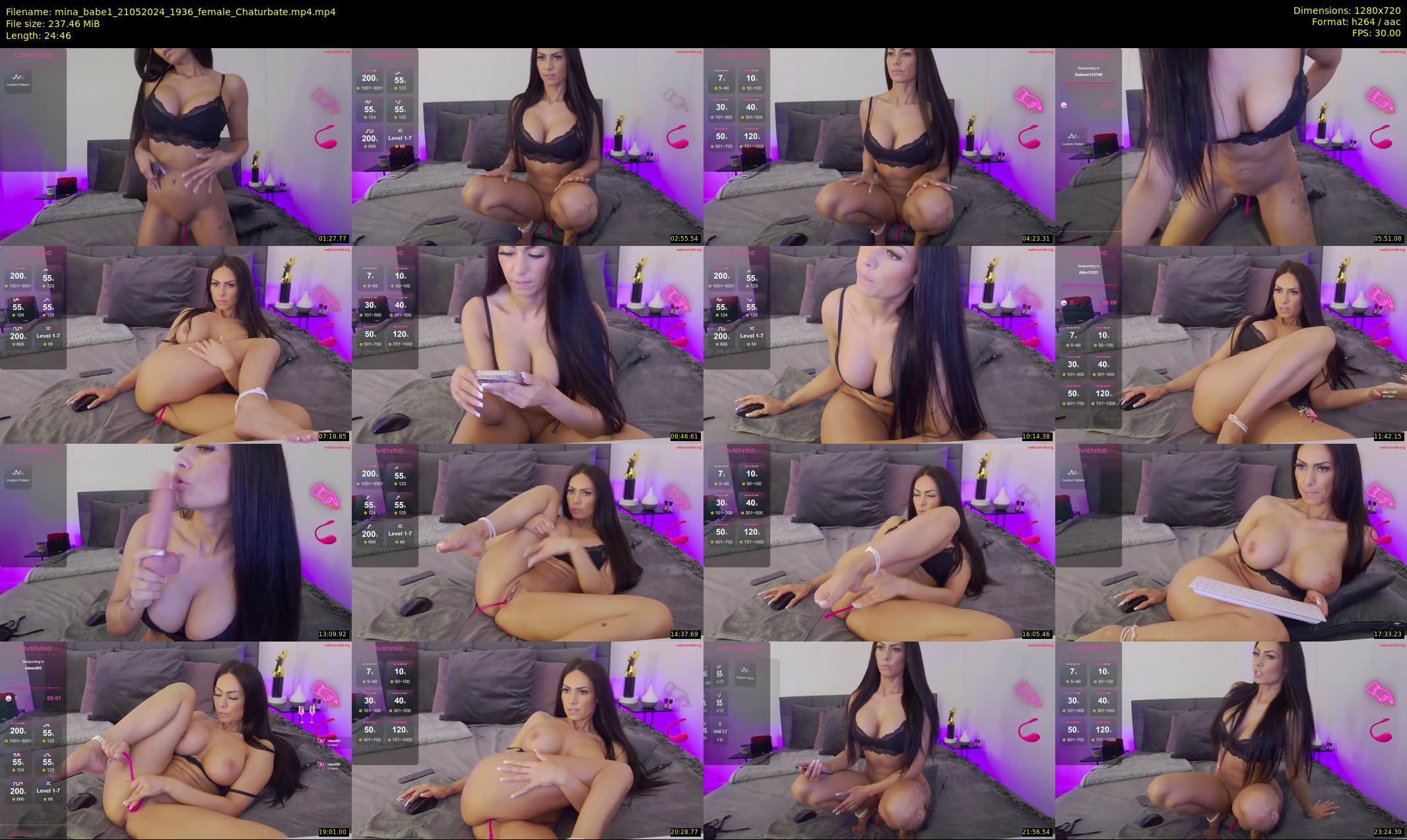 mina_babe1 — 25 minute Chaturbate female cam show recording, 720p, May 21, 2024