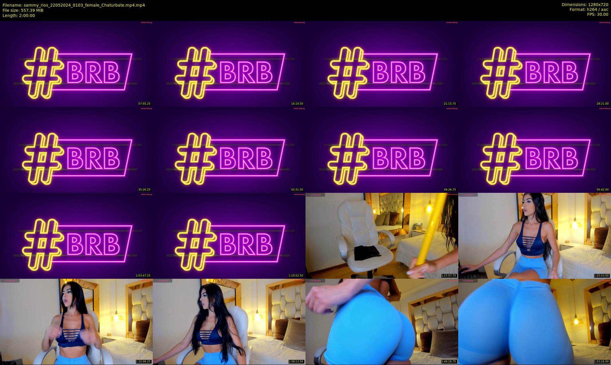 sammy_rios — 120 minute Chaturbate female cam show recording, 720p, May 22, 2024