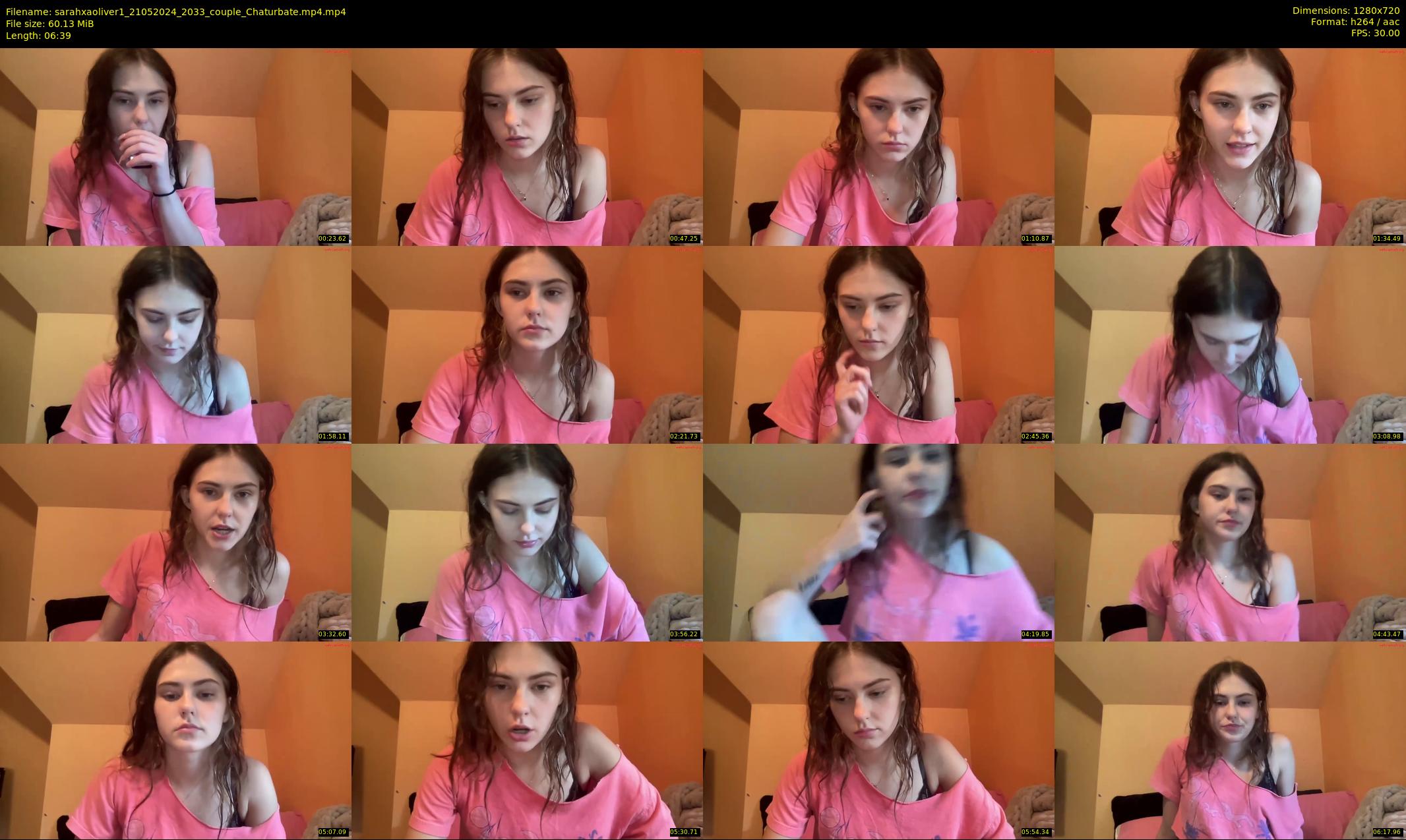 sarahxaoliver1 — 7 minute Chaturbate couple cam show recording, 720p, May 21, 2024