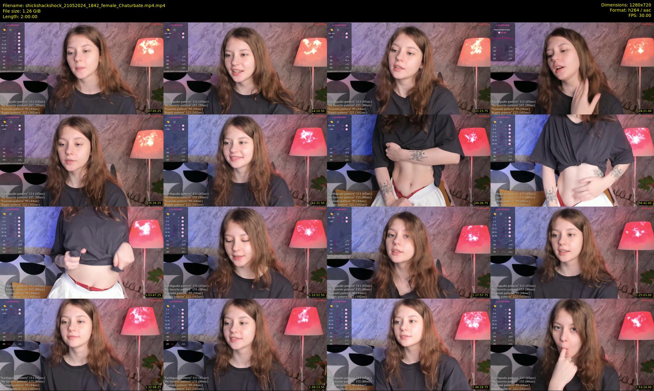 shickshackshock — 120 minute Chaturbate female cam show recording, 720p, May 21, 2024