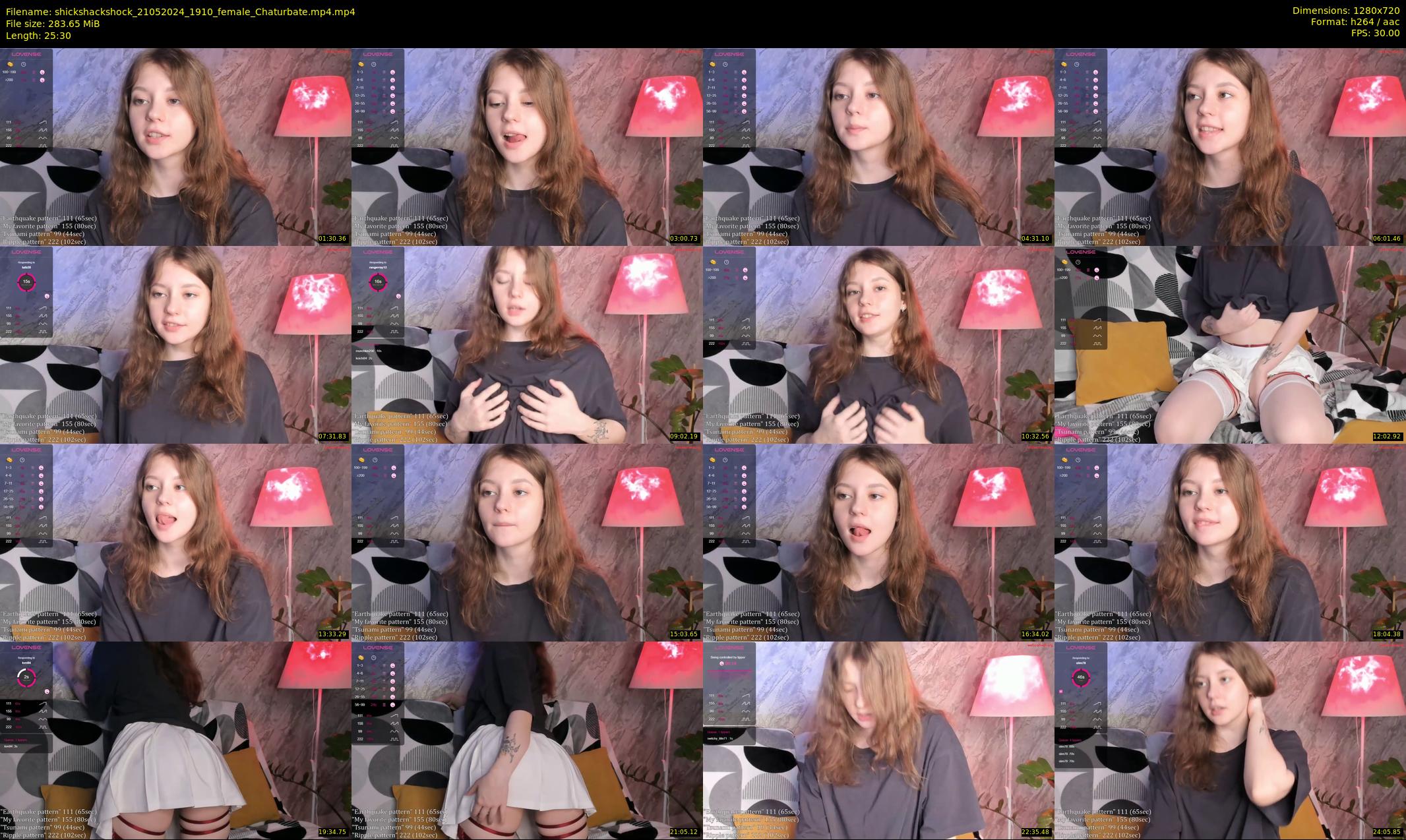 shickshackshock — 26 minute Chaturbate female cam show recording, 720p, May 21, 2024