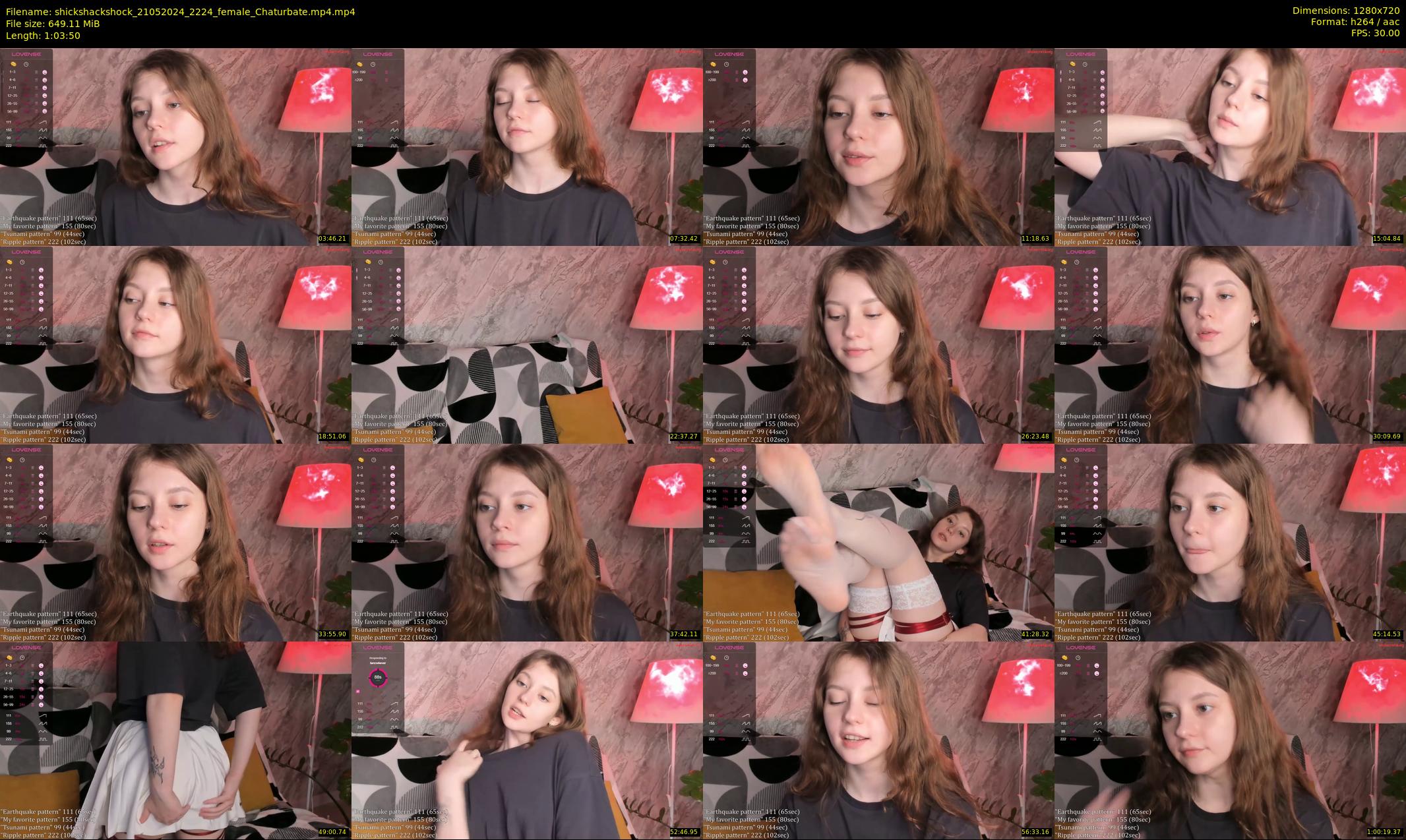 shickshackshock — 64 minute Chaturbate female cam show recording, 720p, May 21, 2024