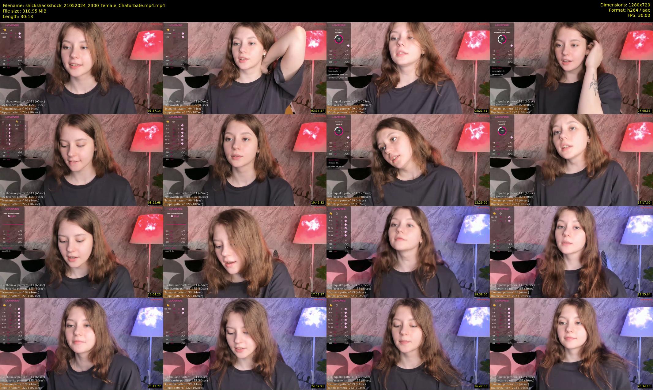 shickshackshock — 31 minute Chaturbate female cam show recording, 720p, May 21, 2024
