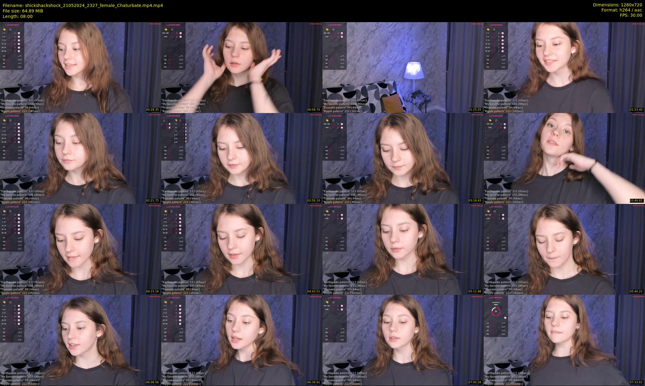 shickshackshock — 8 minute Chaturbate female cam show recording, 720p, May 21, 2024