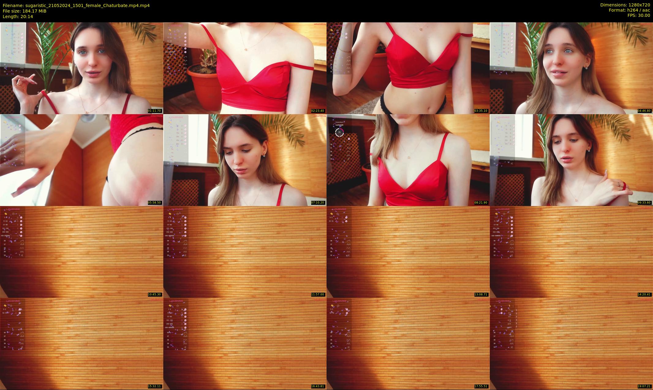 sugaristic — 21 minute Chaturbate female cam show recording, 720p, May 21, 2024