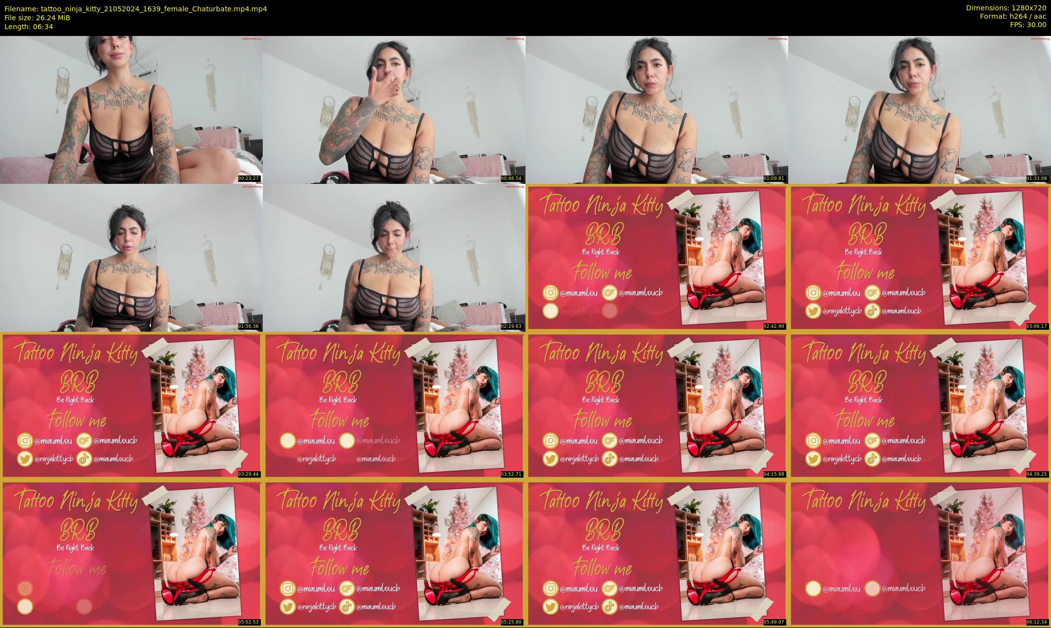 tattoo_ninja_kitty — 7 minute Chaturbate female cam show recording, 720p, May 21, 2024
