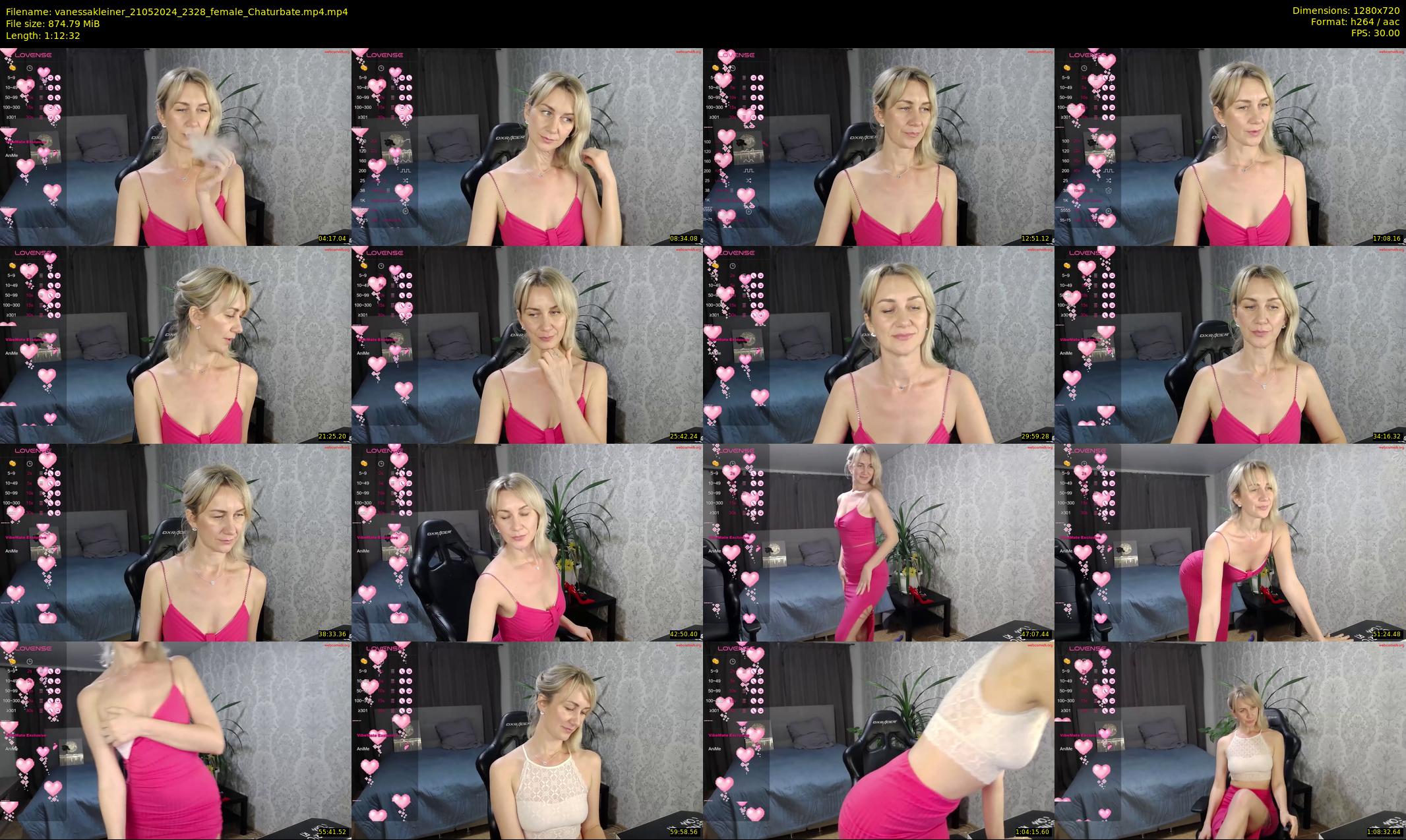 vanessakleiner — 73 minute Chaturbate female cam show recording, 720p, May 21, 2024