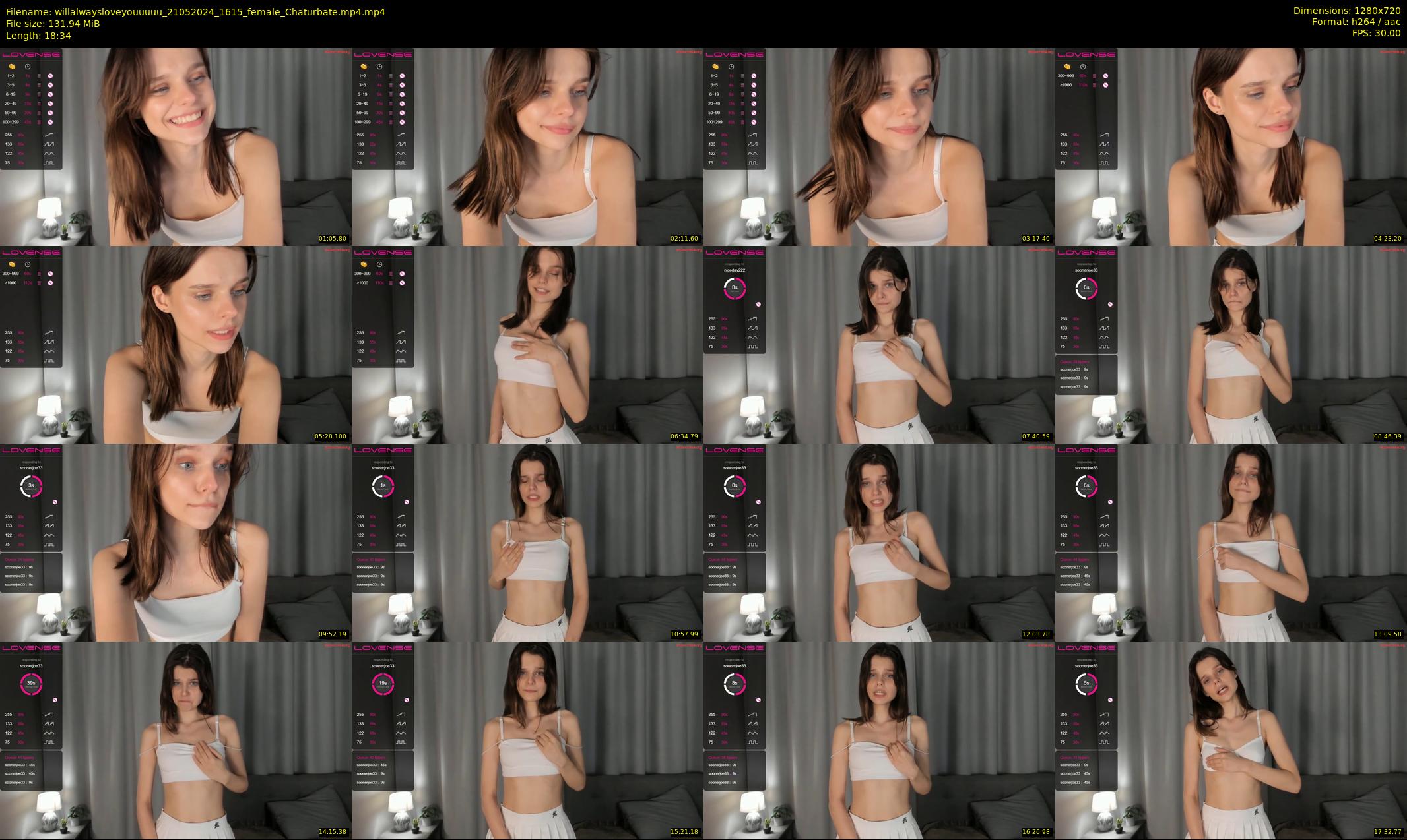 willalwaysloveyouuuuu — 19 minute Chaturbate female cam show recording, 720p, May 21, 2024