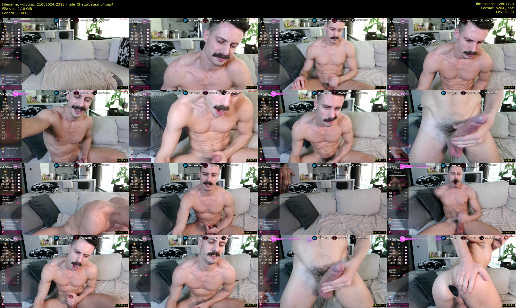 willyumx — 120 minute Chaturbate male cam show recording, 720p, May 21, 2024