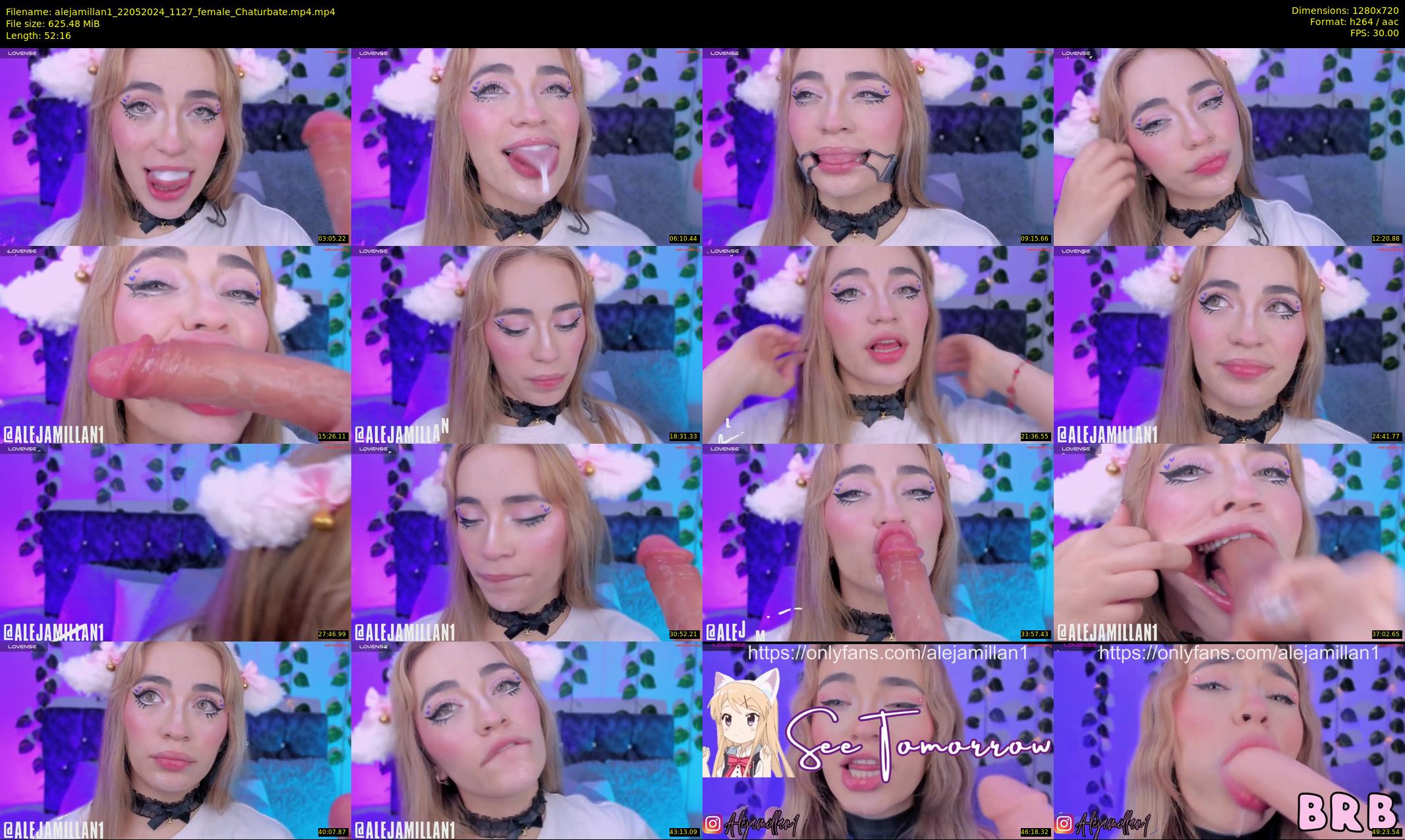 alejamillan1 — 53 minute Chaturbate female cam show recording, 720p, May 22, 2024