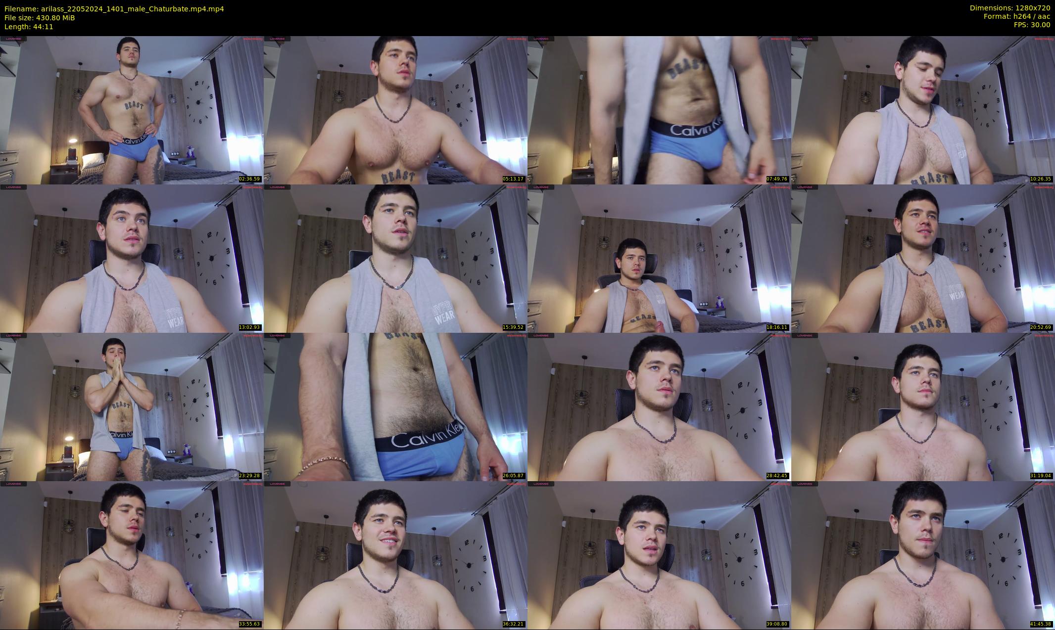 arilass — 45 minute Chaturbate male cam show recording, 720p, May 22, 2024