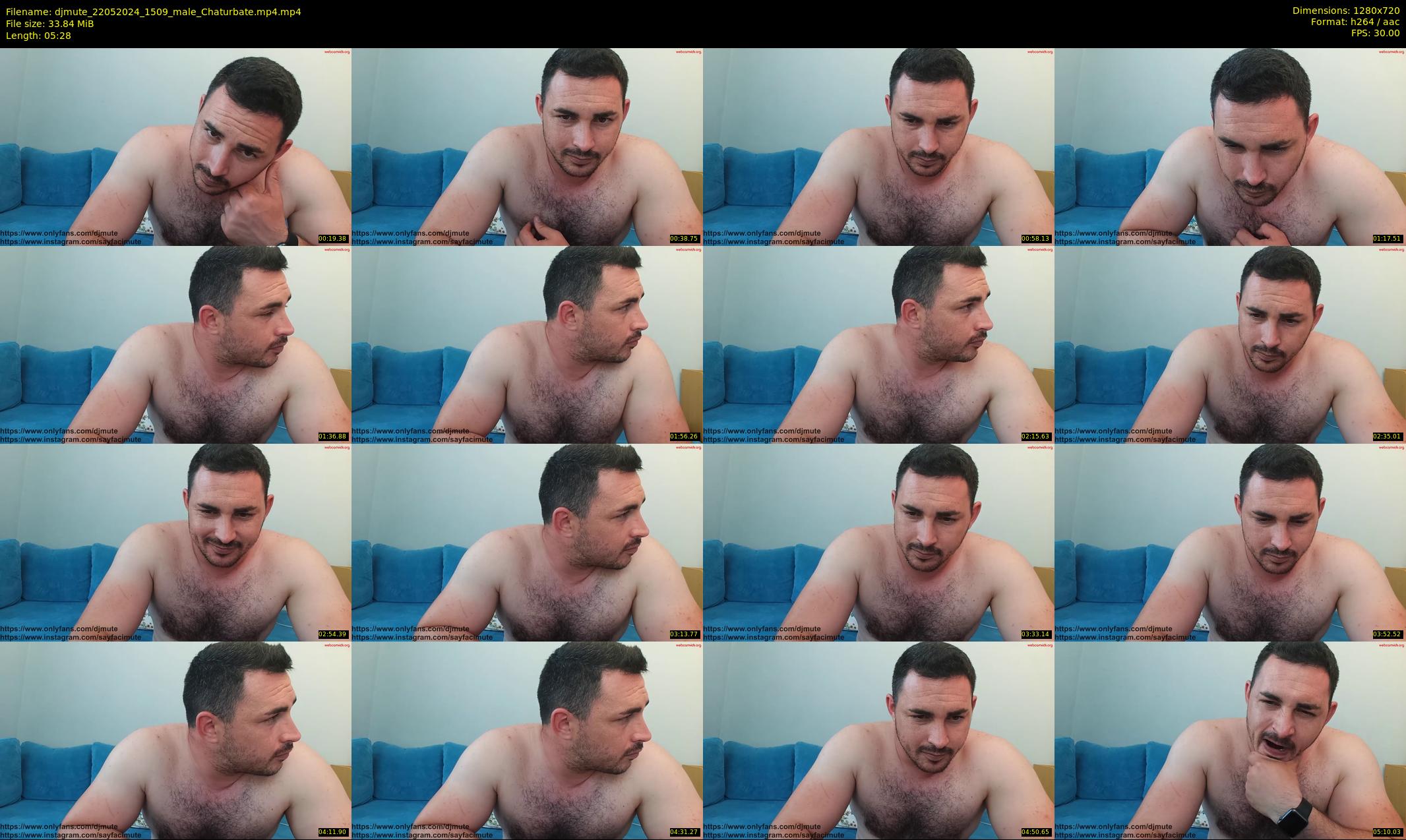 djmute — 6 minute Chaturbate male cam show recording, 720p, May 22, 2024