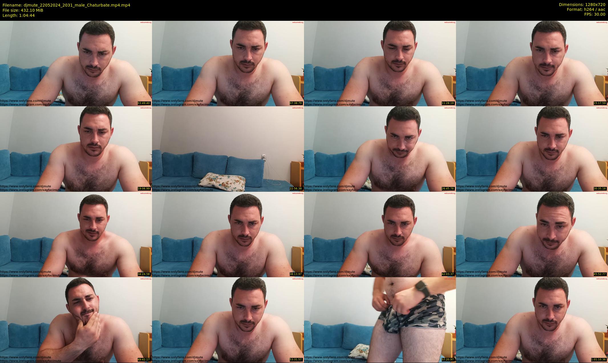 djmute — 65 minute Chaturbate male cam show recording, 720p, May 22, 2024