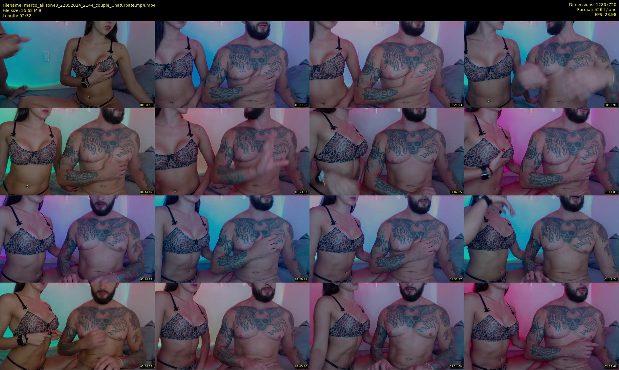 marco_allison43 — 3 minute Chaturbate couple cam show recording, 720p, May 22, 2024