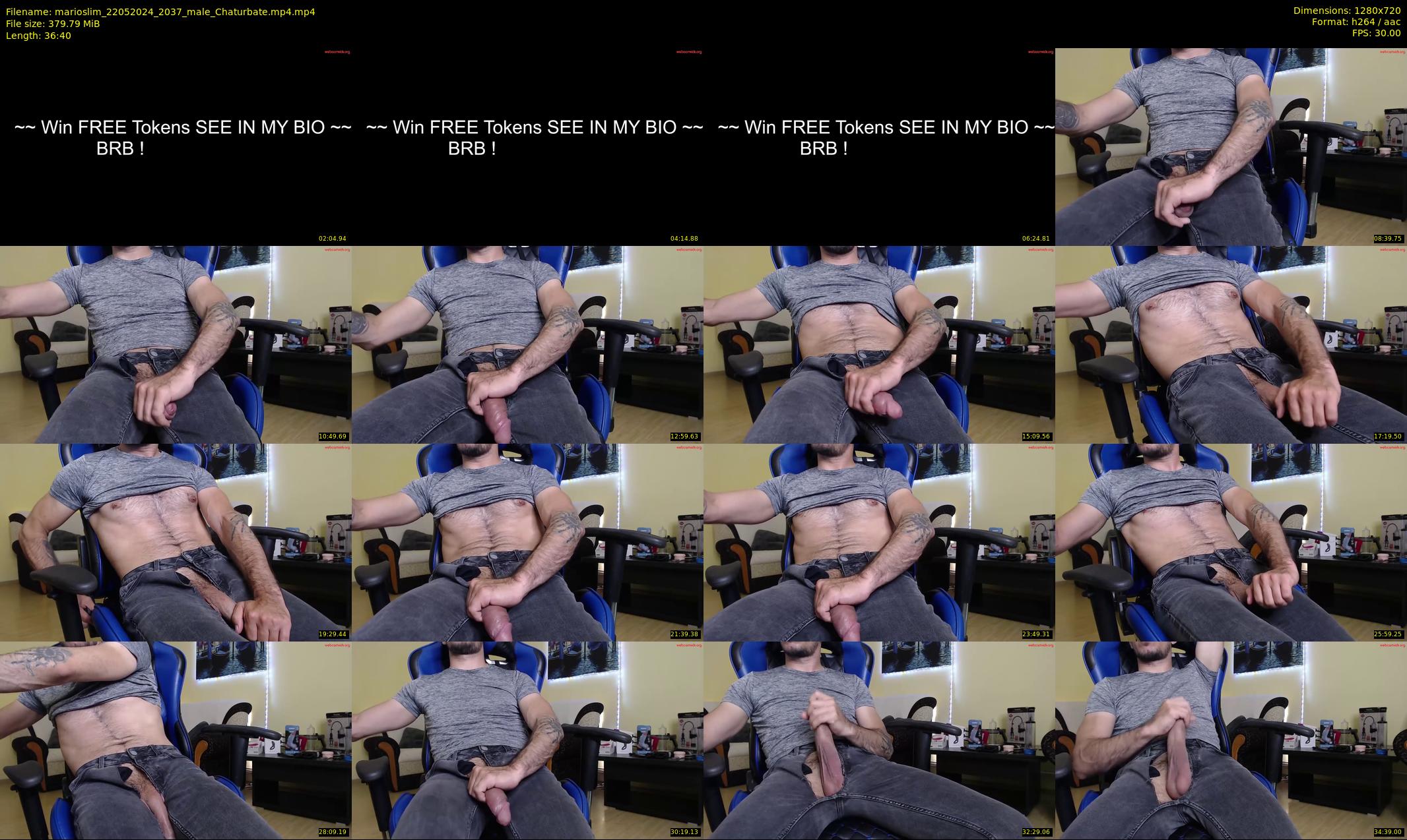 marioslim — 37 minute Chaturbate male cam show recording, 720p, May 22, 2024