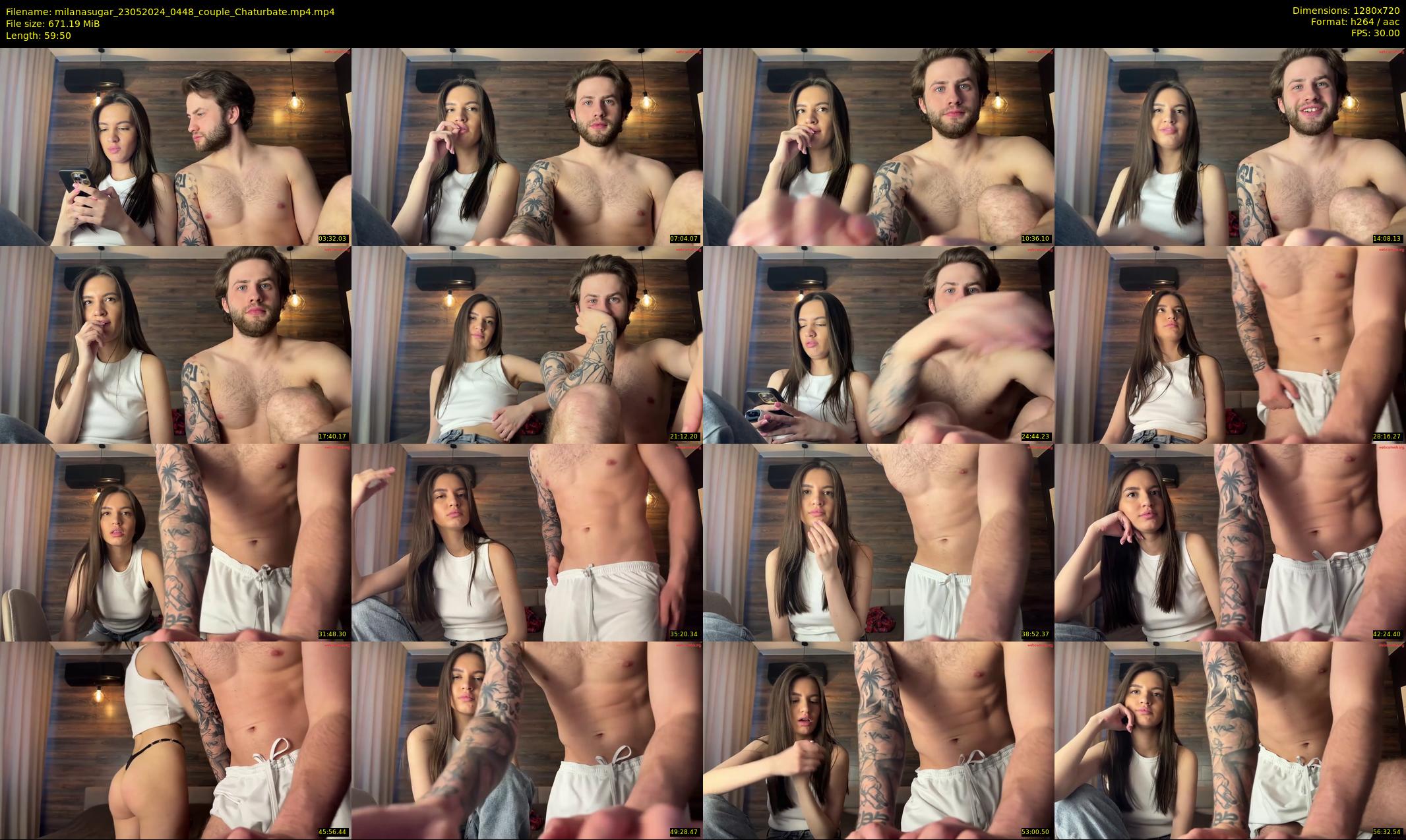 milanasugar — 60 minute Chaturbate couple cam show recording, 720p, May 23, 2024