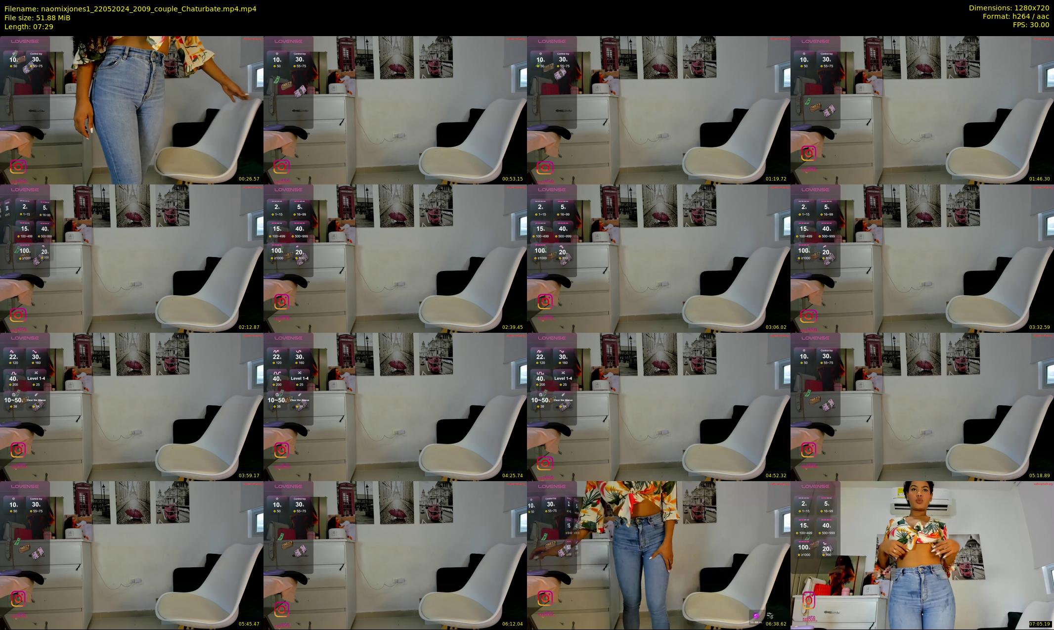 naomixjones1 — 8 minute Chaturbate female cam show recording, 720p, May 22, 2024