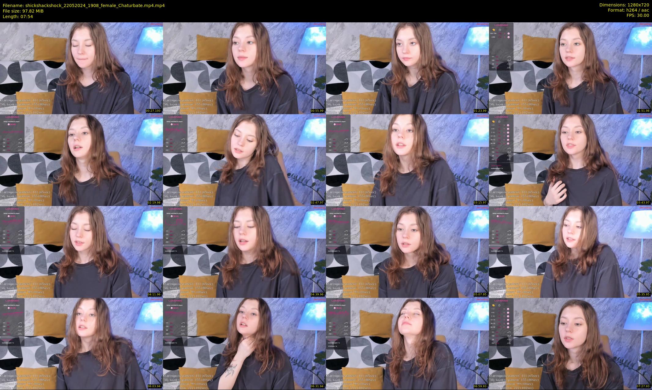 shickshackshock — 8 minute Chaturbate female cam show recording, 720p, May 22, 2024