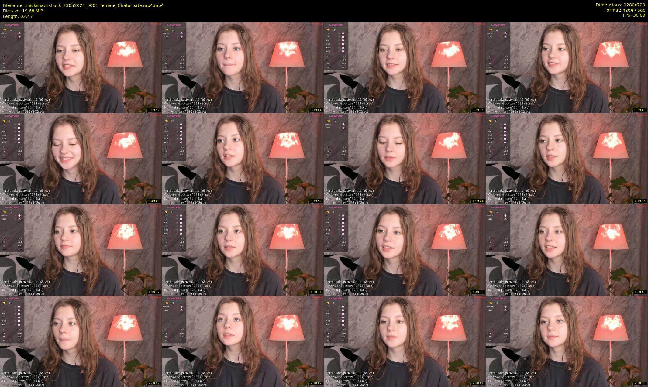 shickshackshock — 3 minute Chaturbate female cam show recording, 720p, May 23, 2024
