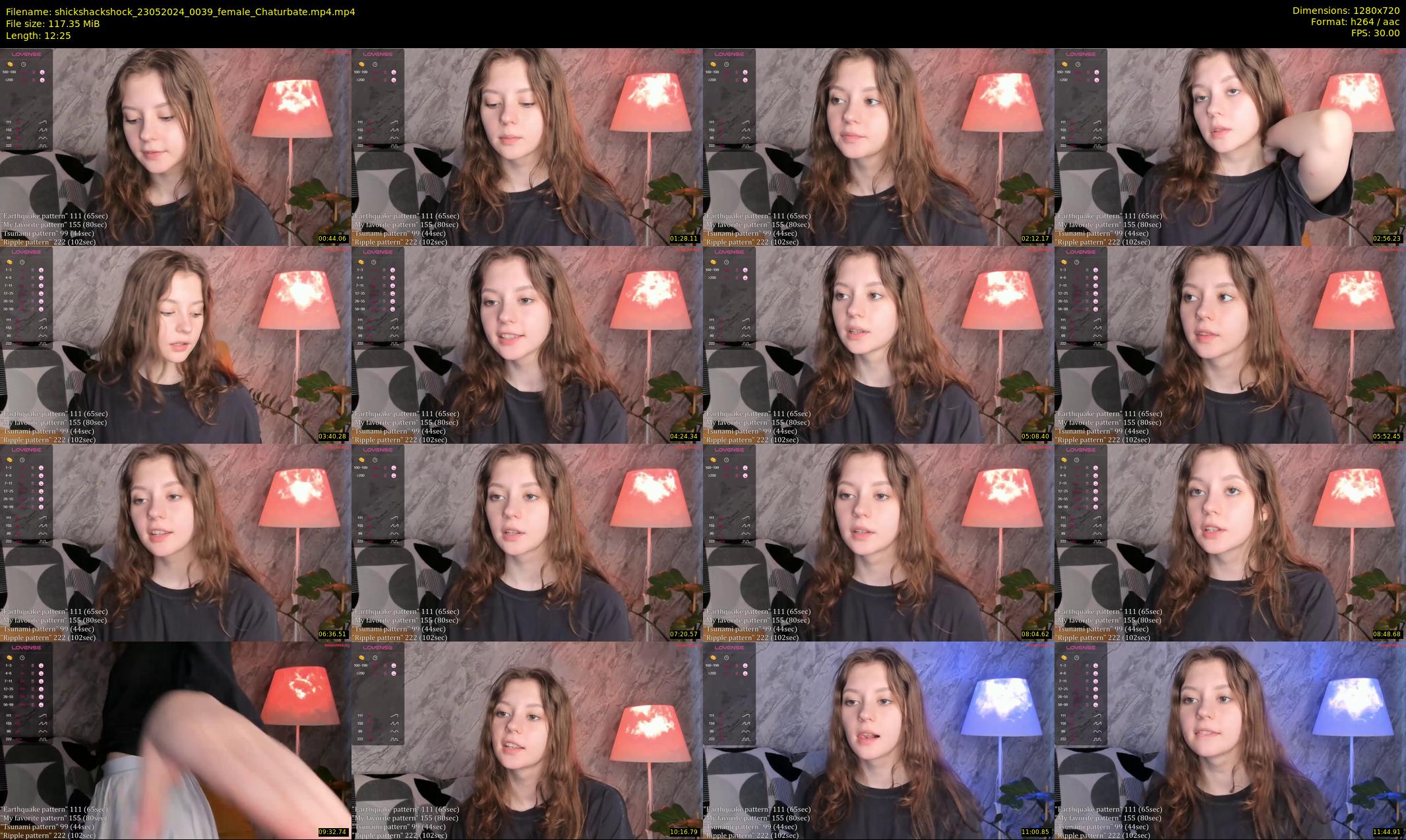 shickshackshock — 13 minute Chaturbate female cam show recording, 720p, May 23, 2024