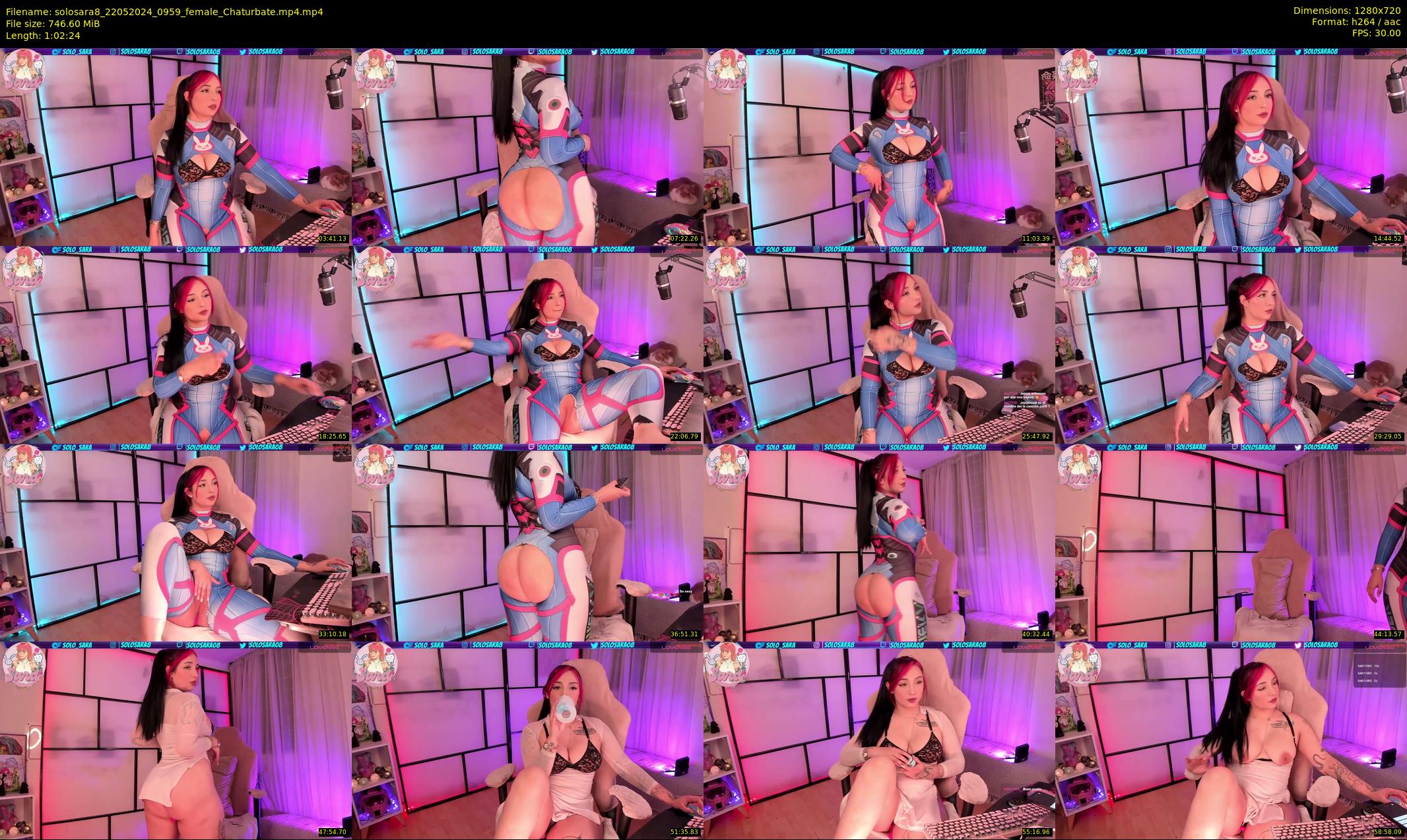 solosara8 — 63 minute Chaturbate female cam show recording, 720p, May 22, 2024