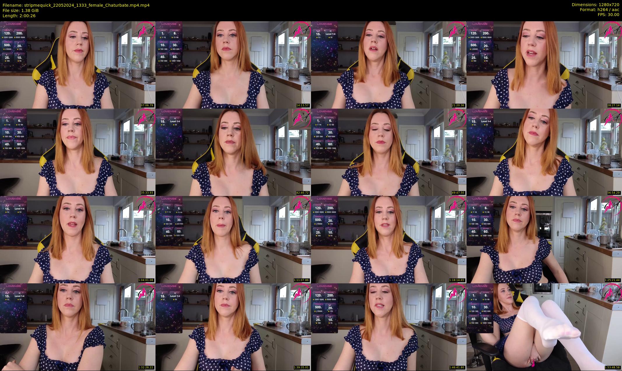 stripmequick — 121 minute Chaturbate female cam show recording, 720p, May 22, 2024