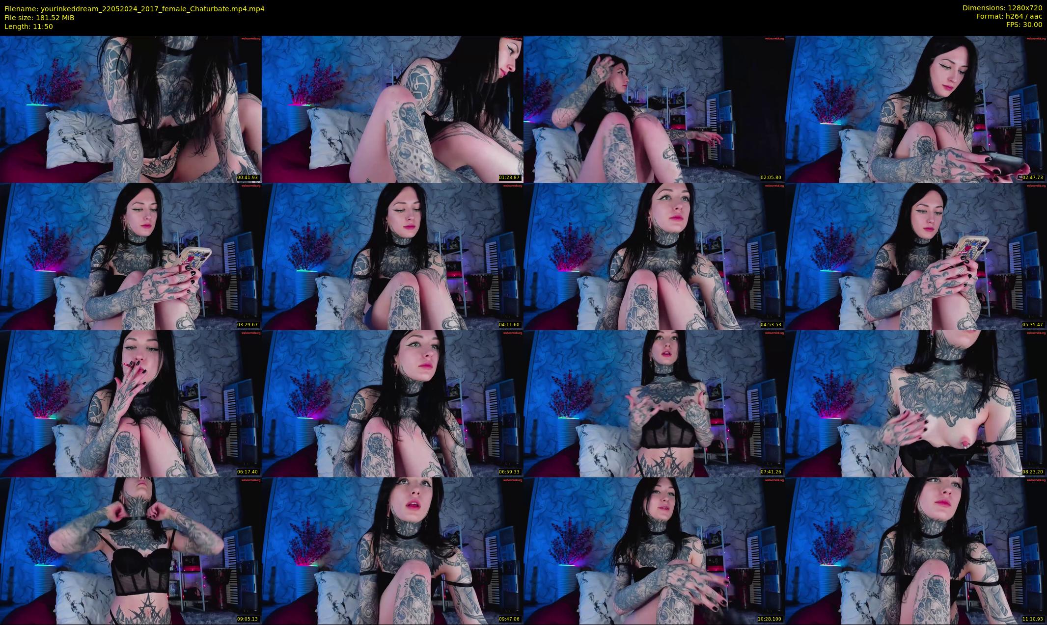 yourinkeddream — 12 minute Chaturbate couple cam show recording, 720p, May 22, 2024