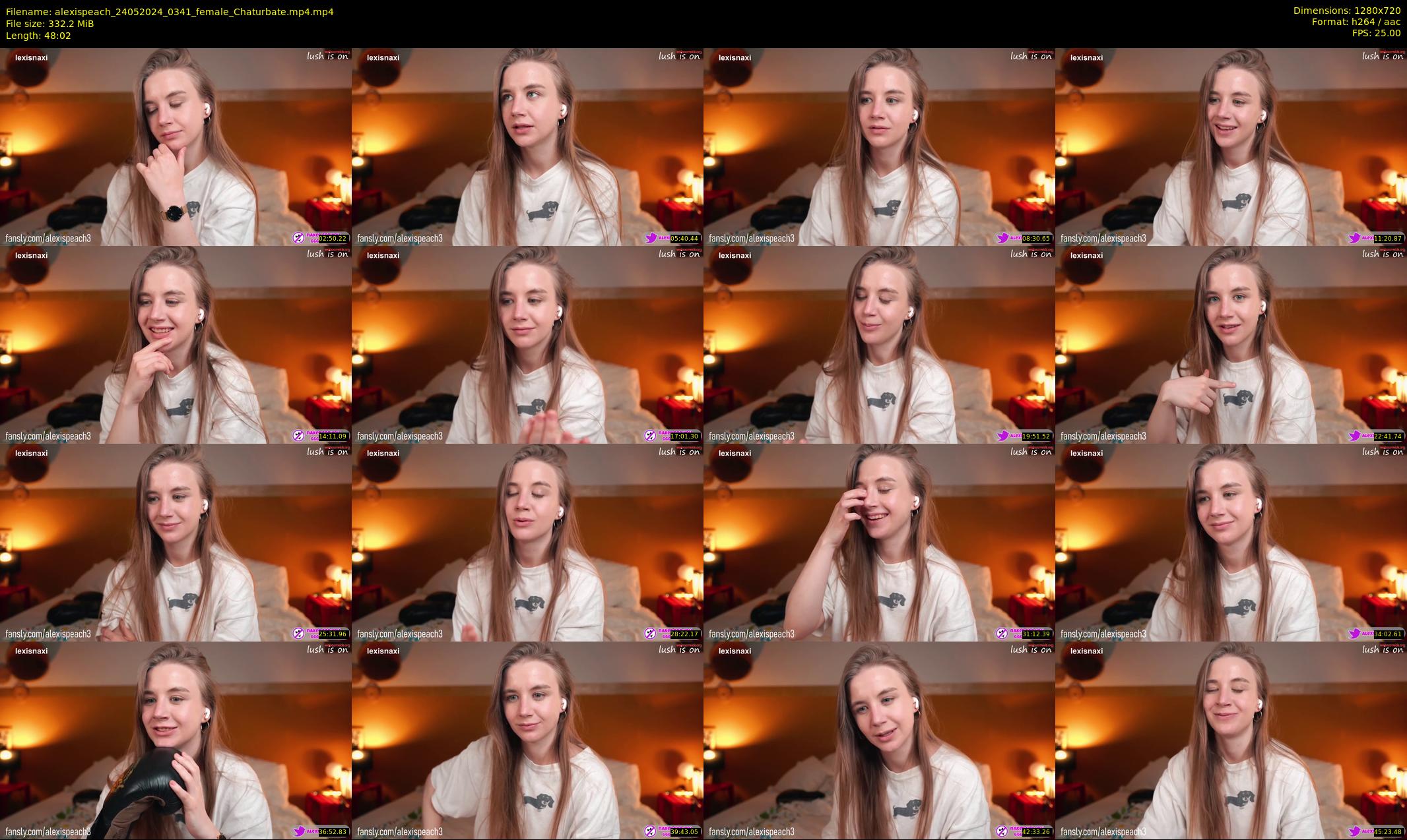 alexispeach — 49 minute Chaturbate female cam show recording, 720p, May 24, 2024