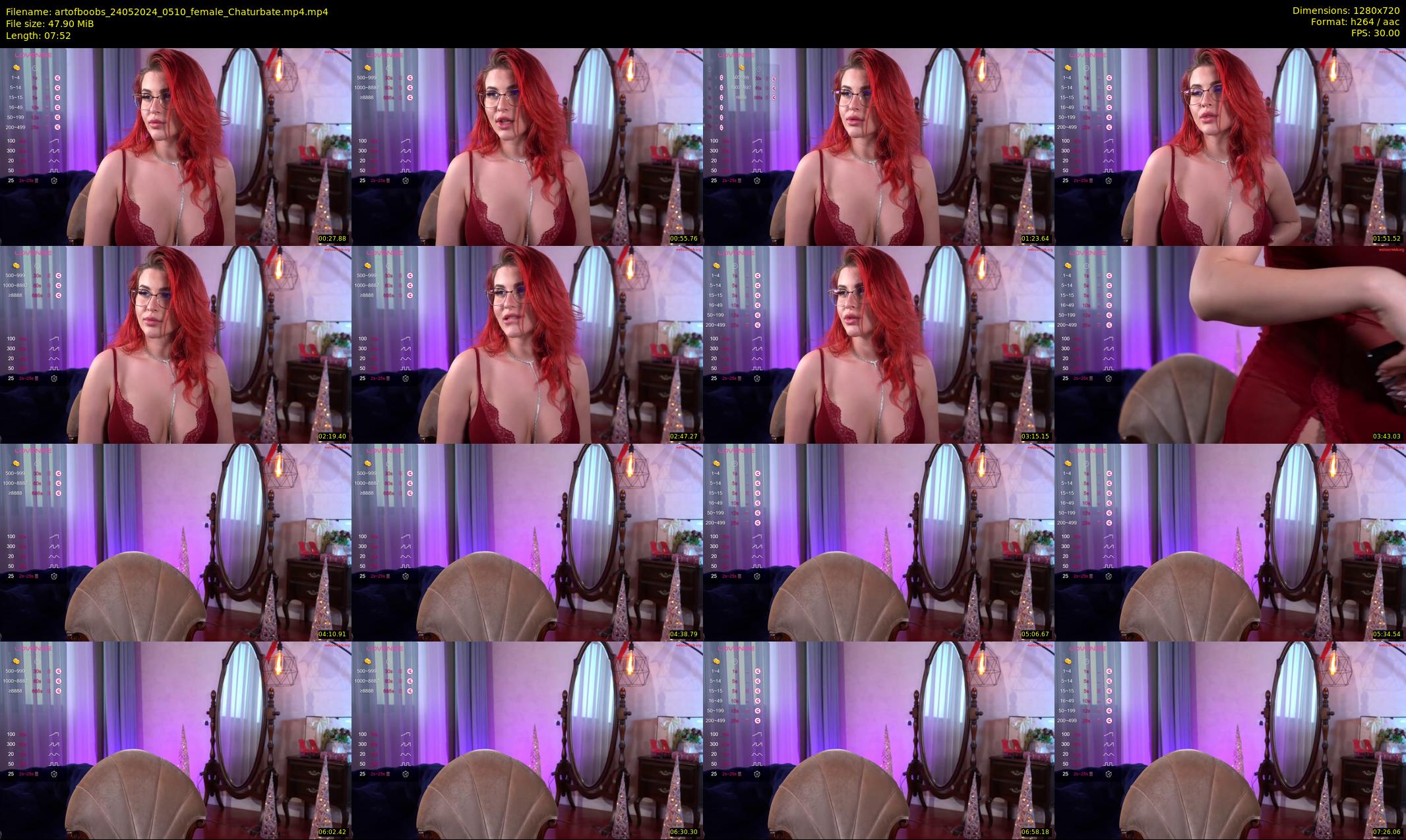 artofboobs — 8 minute Chaturbate female cam show recording, 720p, May 24, 2024