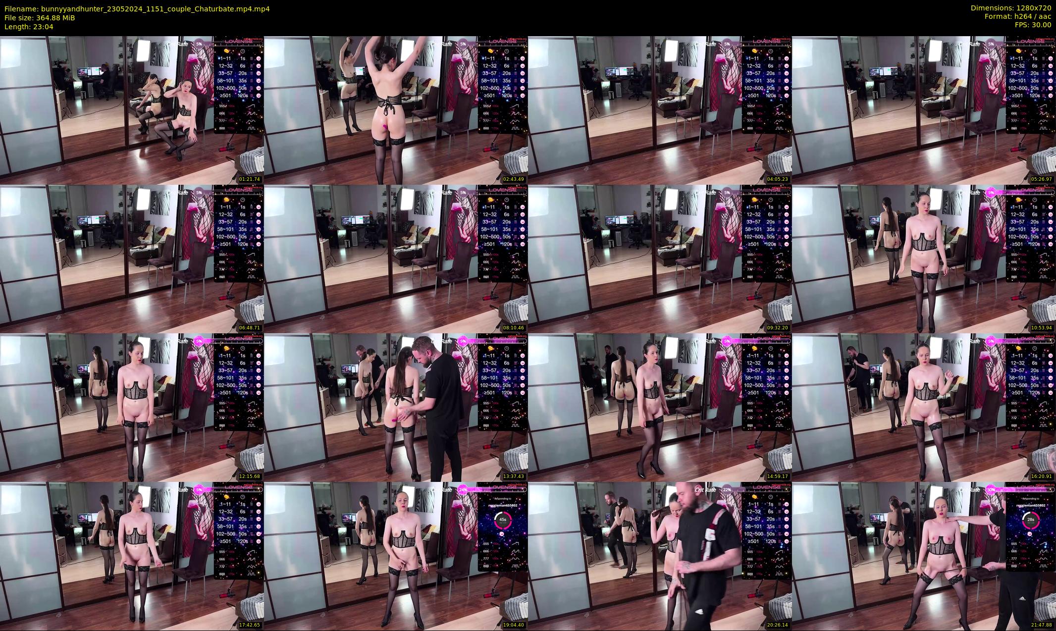 bunnyyandhunter — 24 minute Chaturbate couple cam show recording, 720p, May 23, 2024